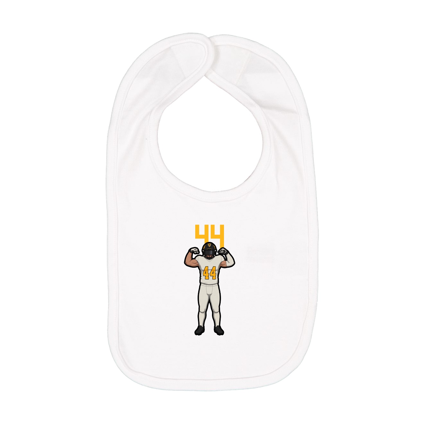 Infant Bib — Number Top in White