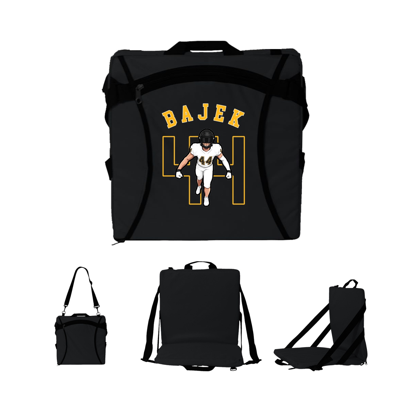 Folding Stadium Seat — Shirsey Arch in Black