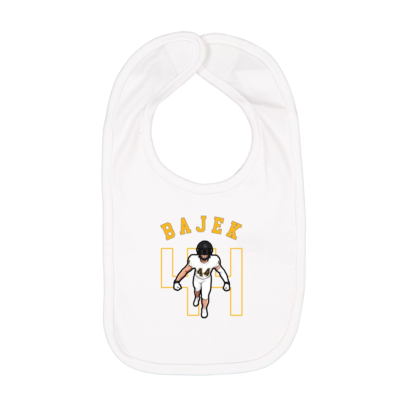 Infant Bib — Shirsey Arch in White