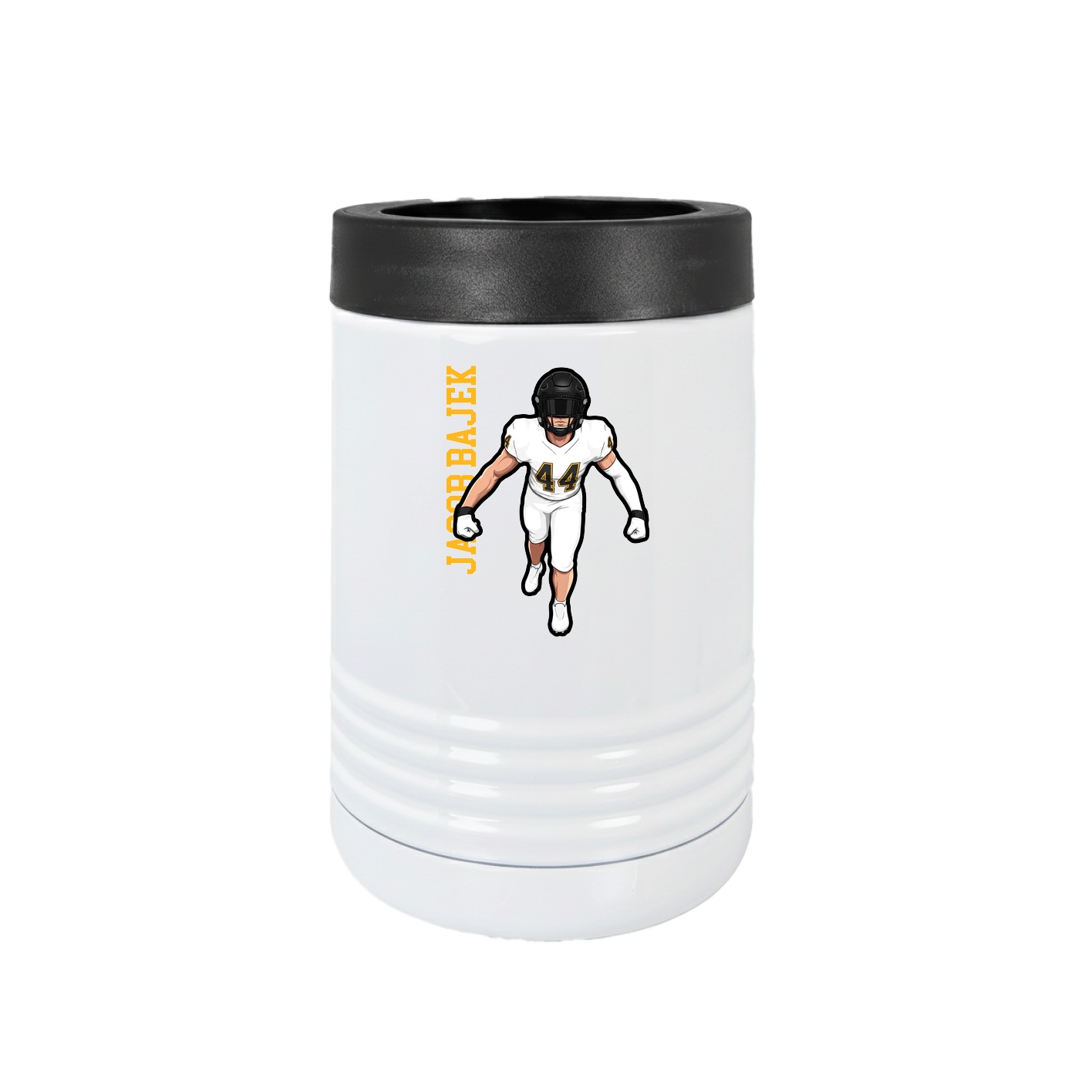Beverage Holder — Name Vertical in White