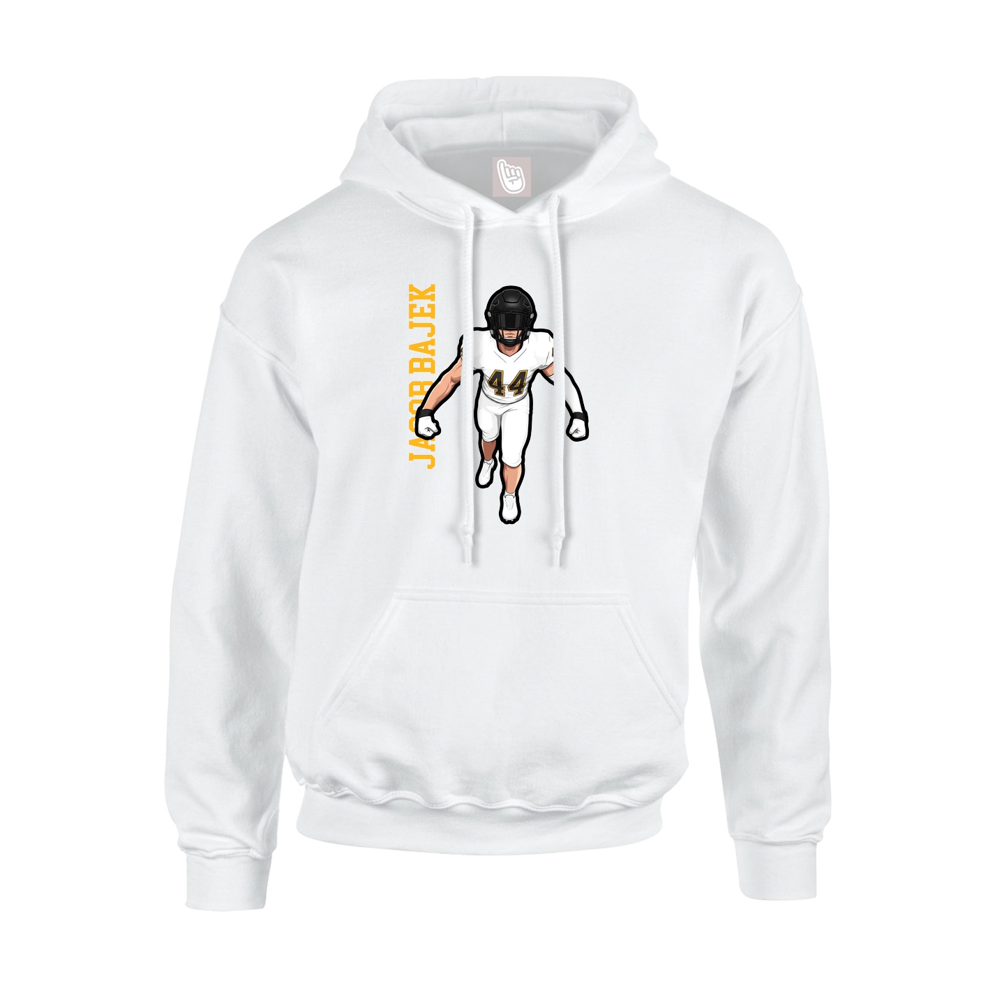 Hoodie — Name Vertical in White