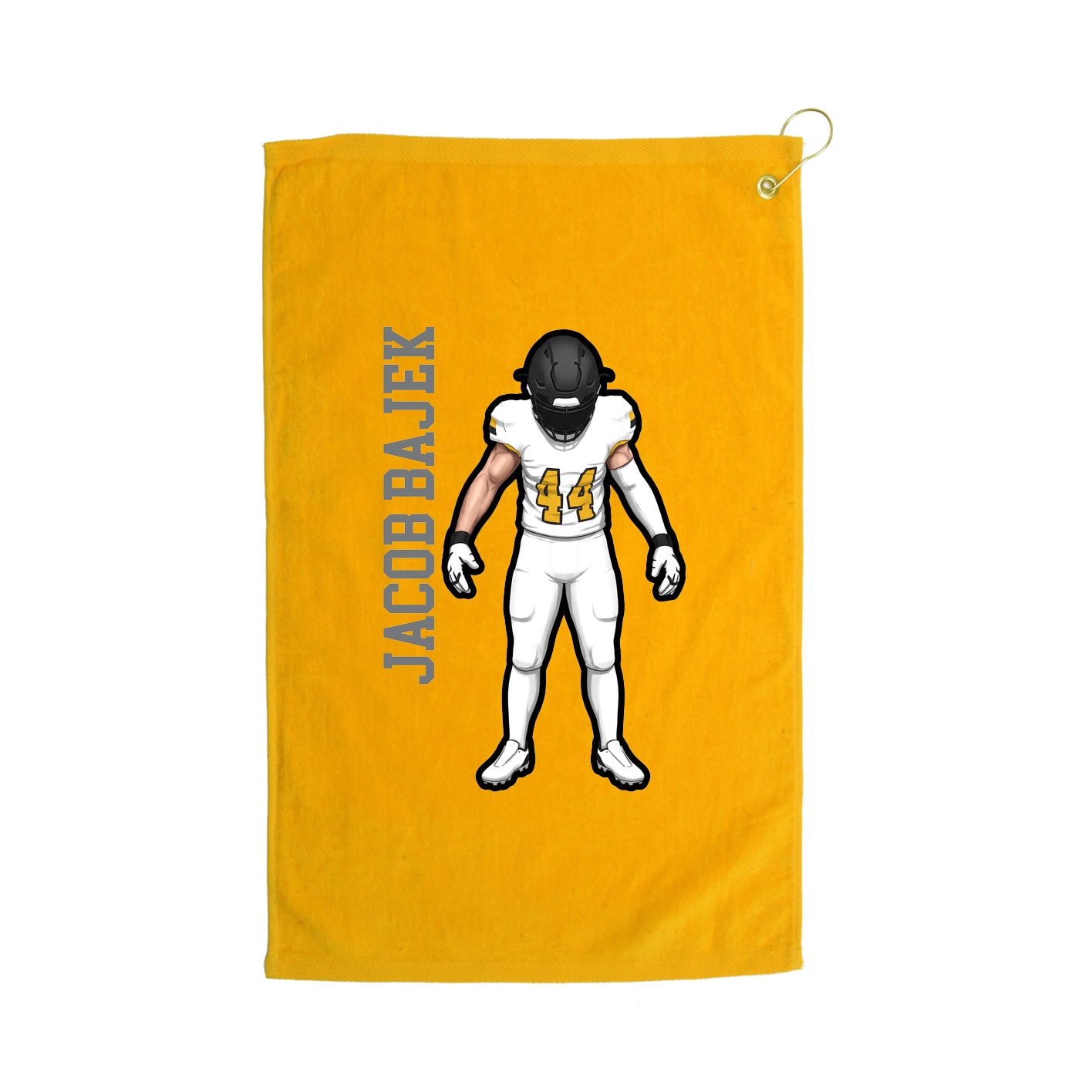 Golf Towel — Name Vertical in Gold