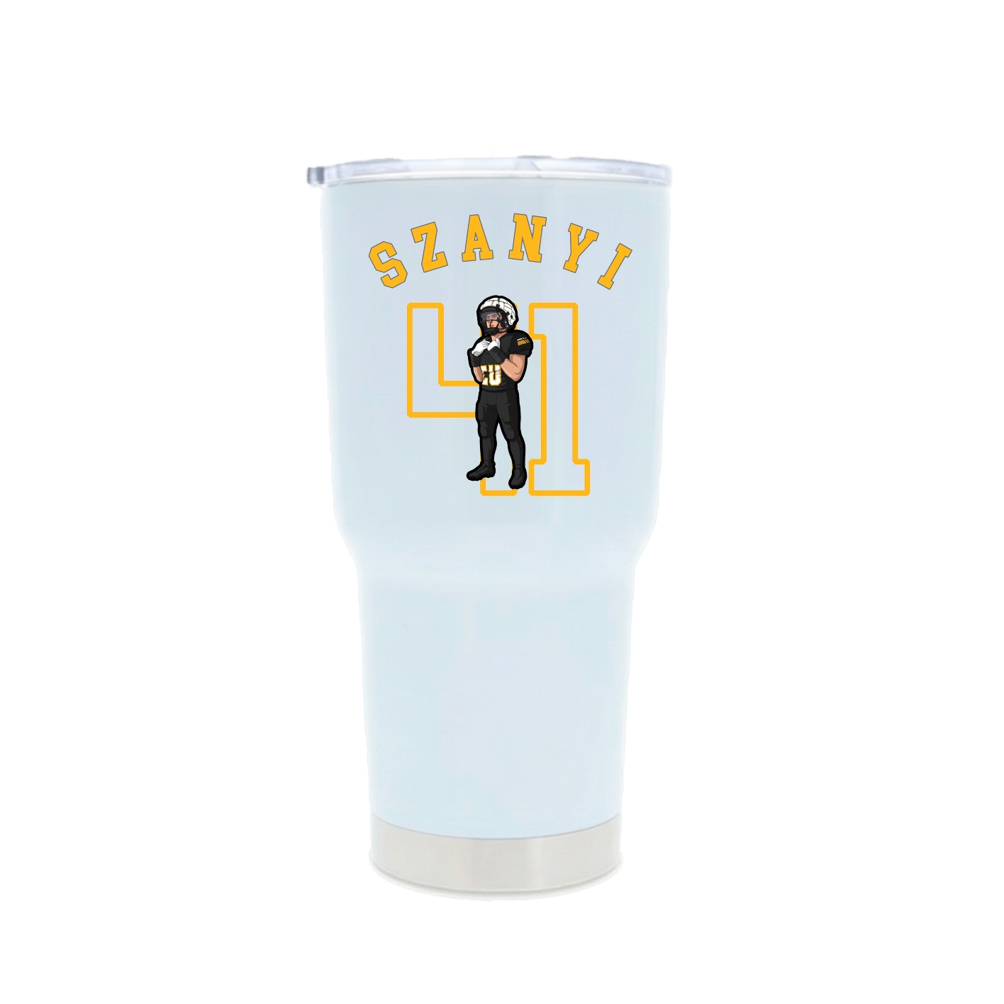 30oz Stainless Steel Tumbler — Shirsey Arch in White