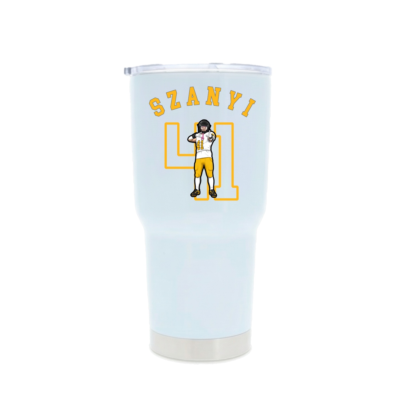 30oz Stainless Steel Tumbler — Shirsey Arch in White