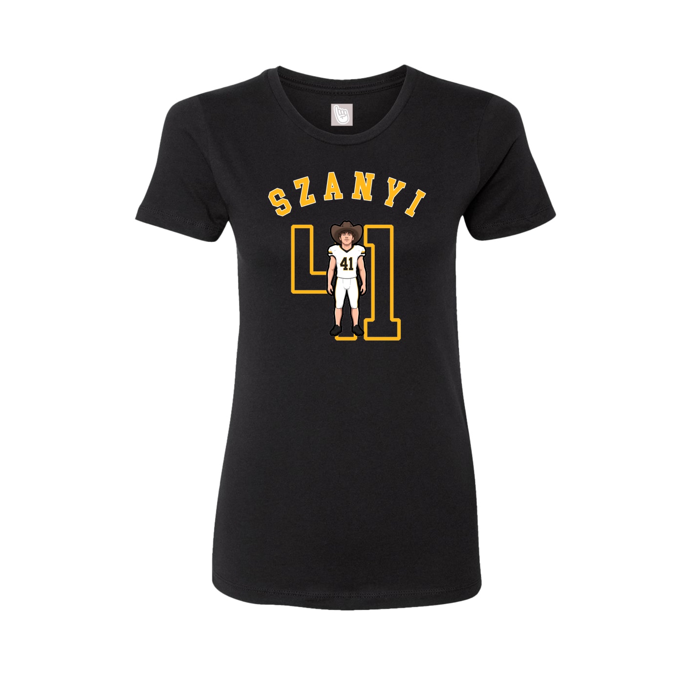 Fitted Women's Tee — Shirsey Arch in Black