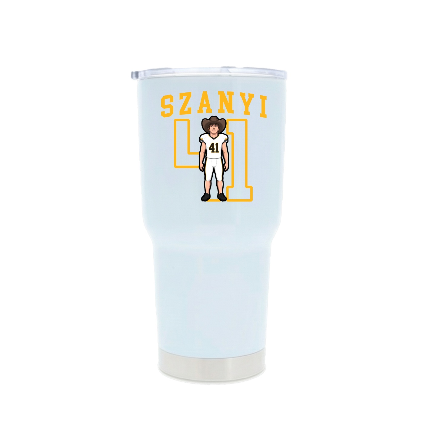 30oz Stainless Steel Tumbler — Shirsey in White