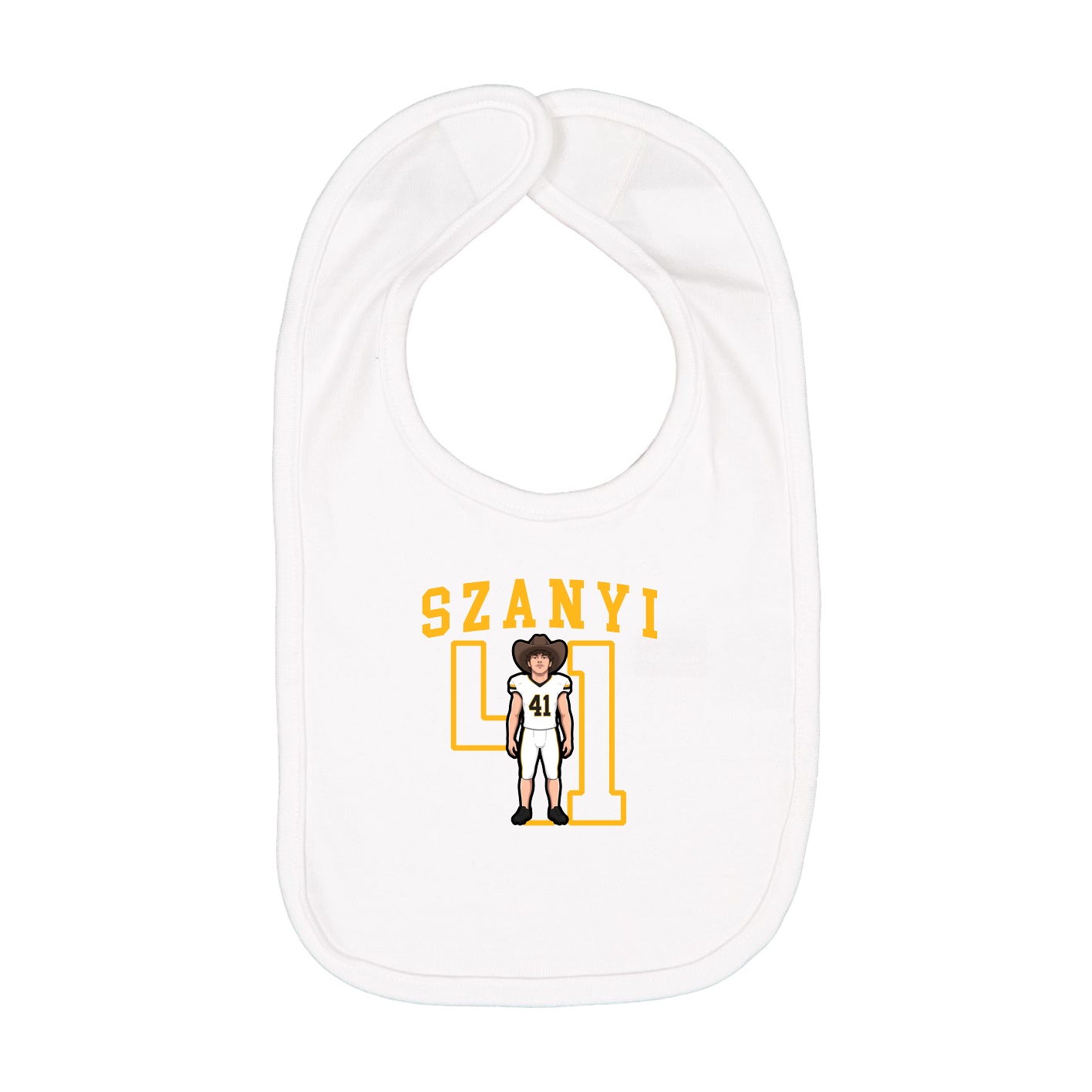 Infant Bib — Shirsey in White