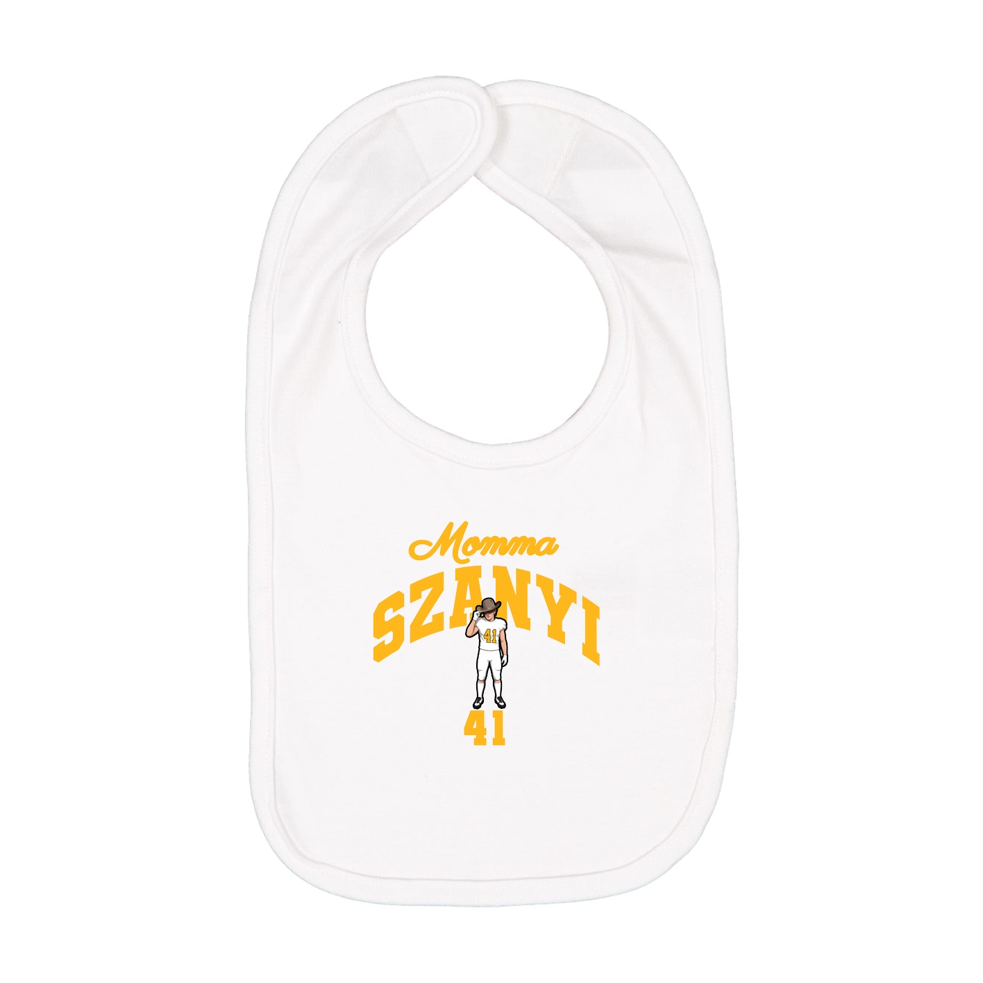 Infant Bib — Mothers Day Arch in White