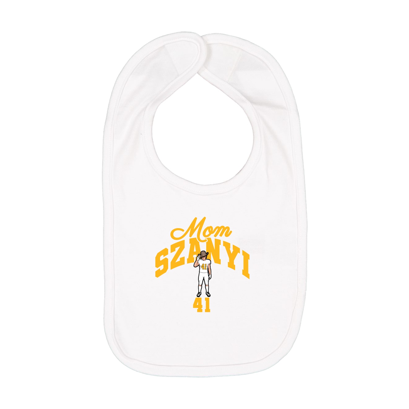 Infant Bib — Mothers Day Arch in White