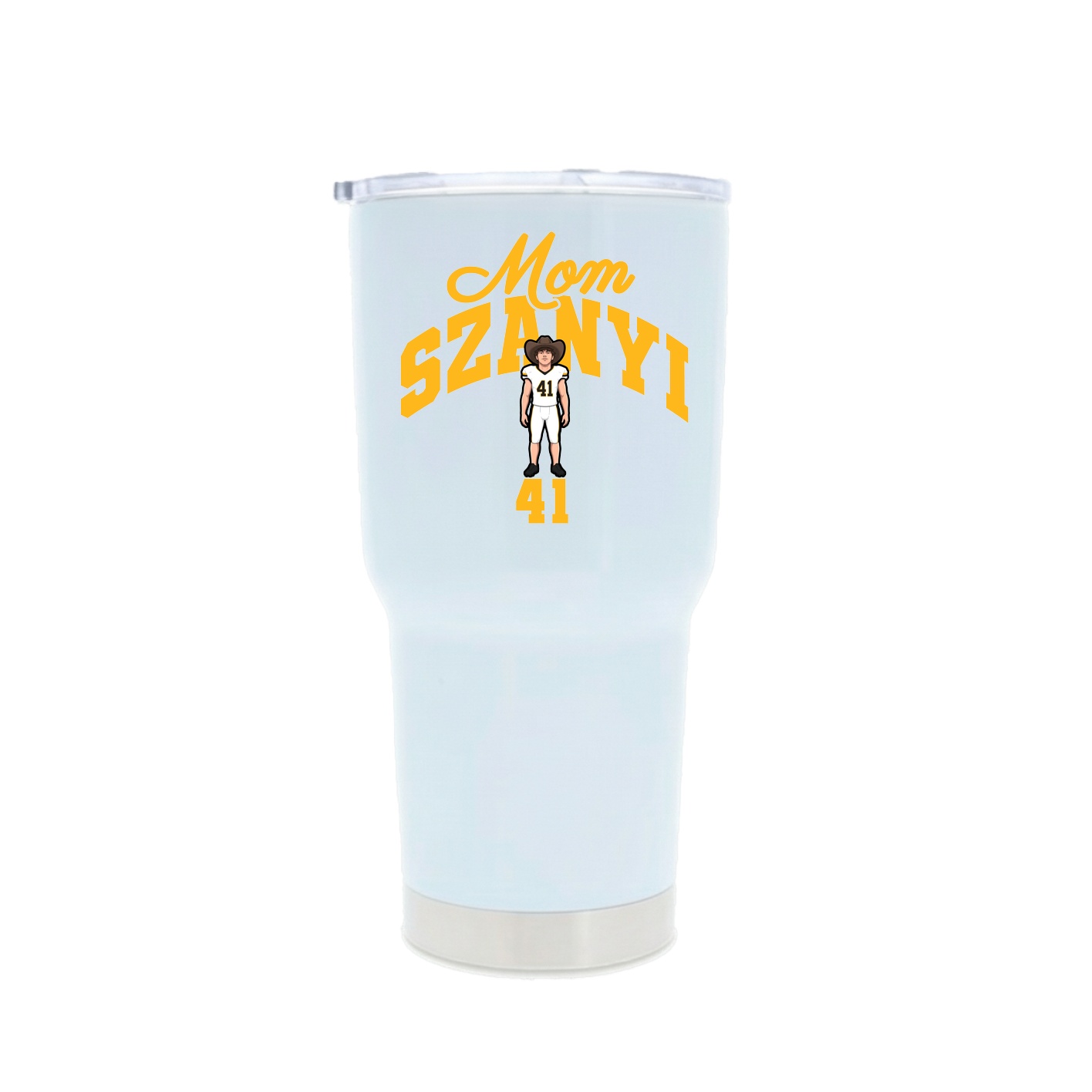 30oz Stainless Steel Tumbler — Mothers Day Arch in White
