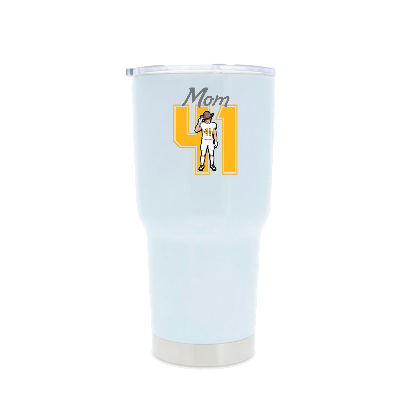 30oz Stainless Steel Tumbler — Mothers Day Shirsey in White