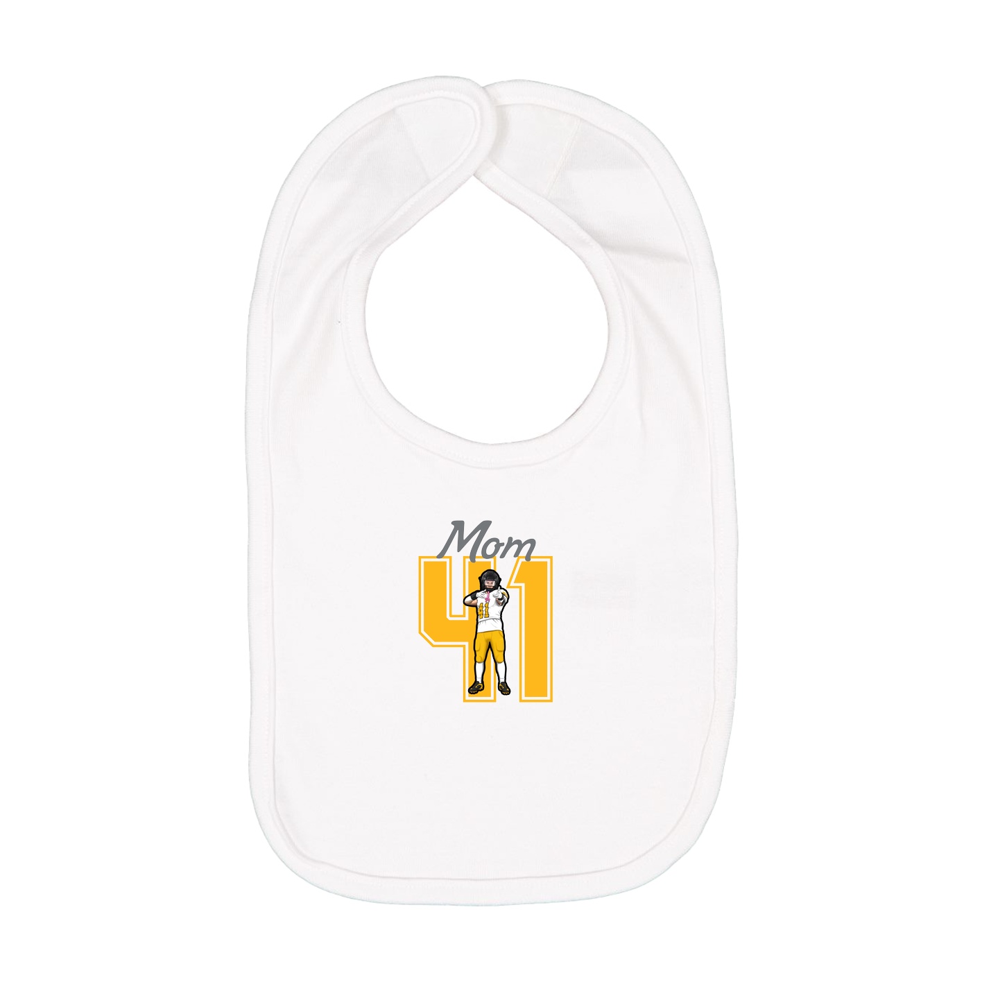 Infant Bib — Mothers Day Shirsey in White