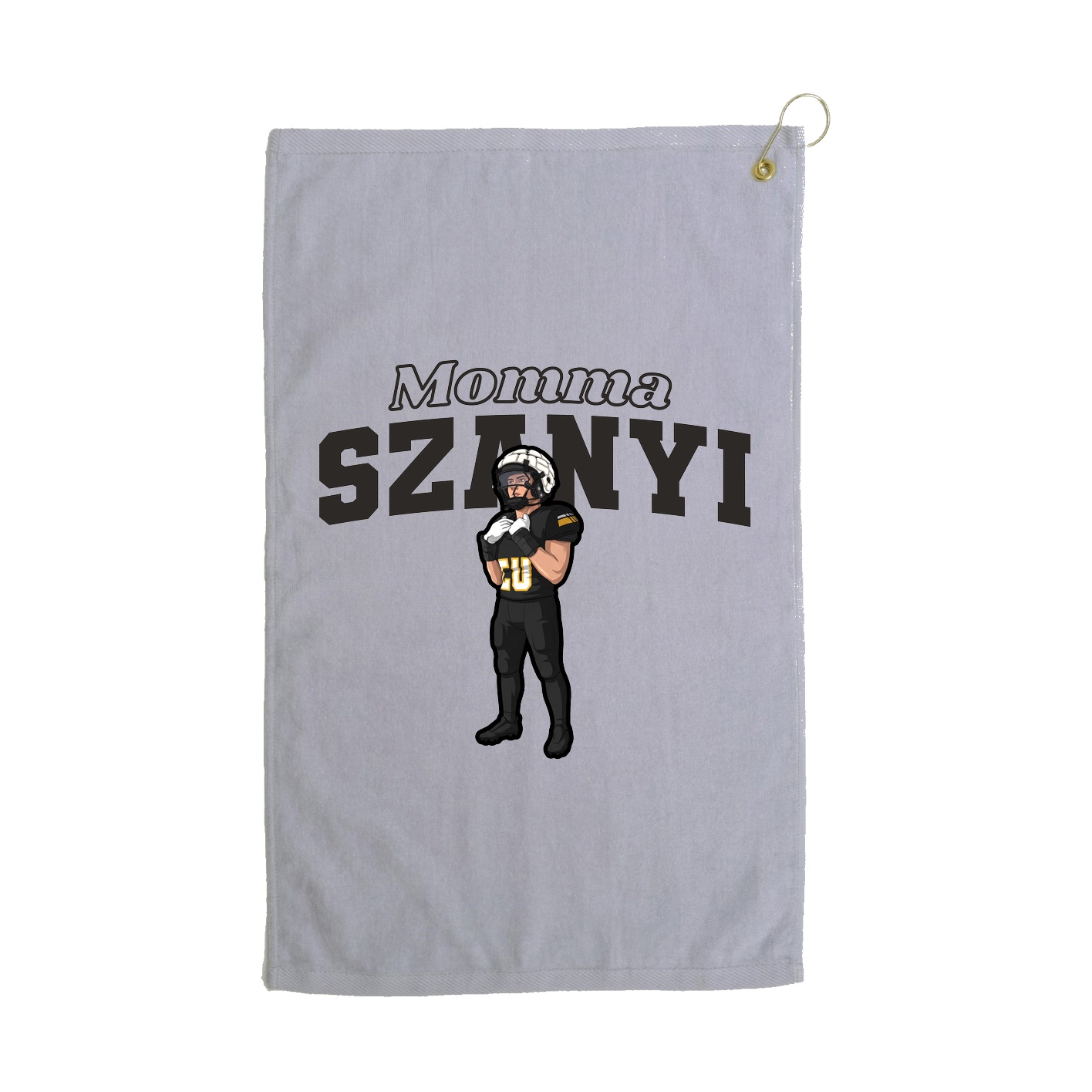 Golf Towel — Mothers Day Block in Grey