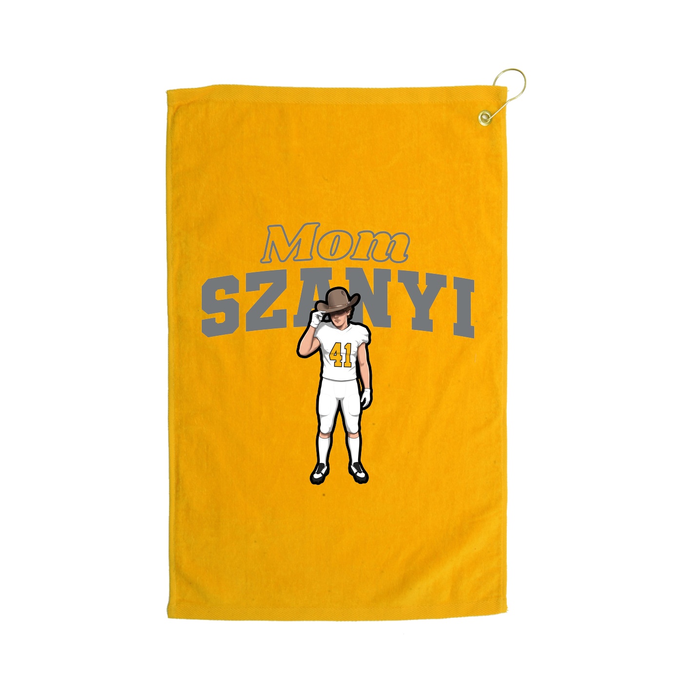 Golf Towel — Mothers Day Block in Gold