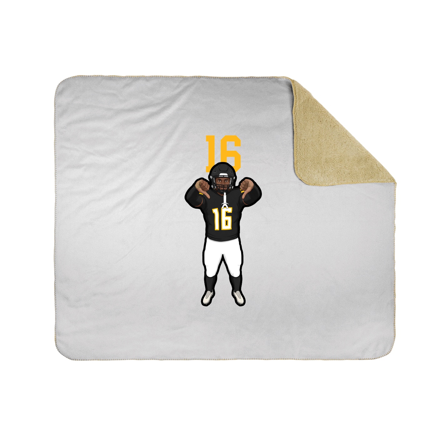 Throw Blanket — Number Top in White