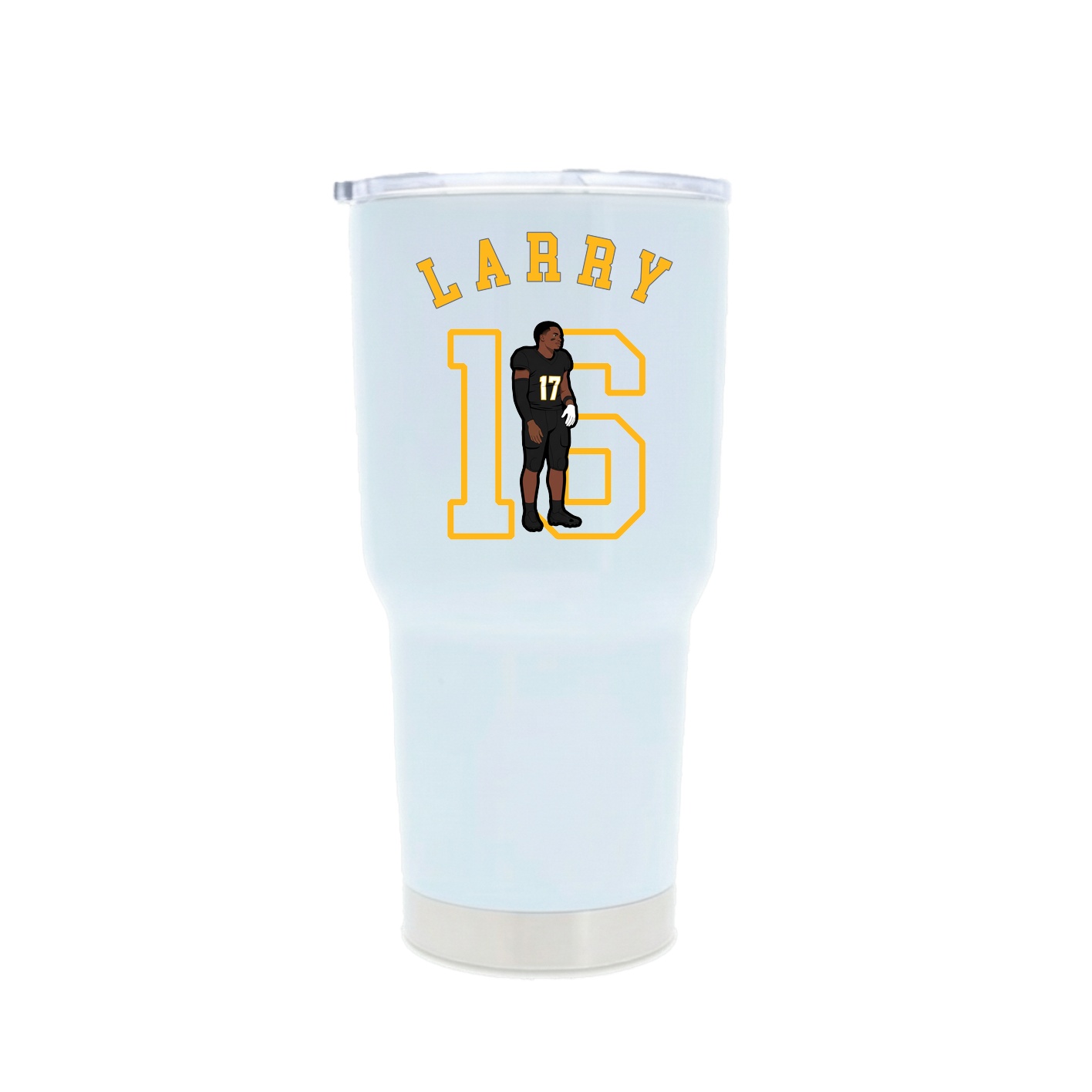 30oz Stainless Steel Tumbler — Shirsey Arch in White