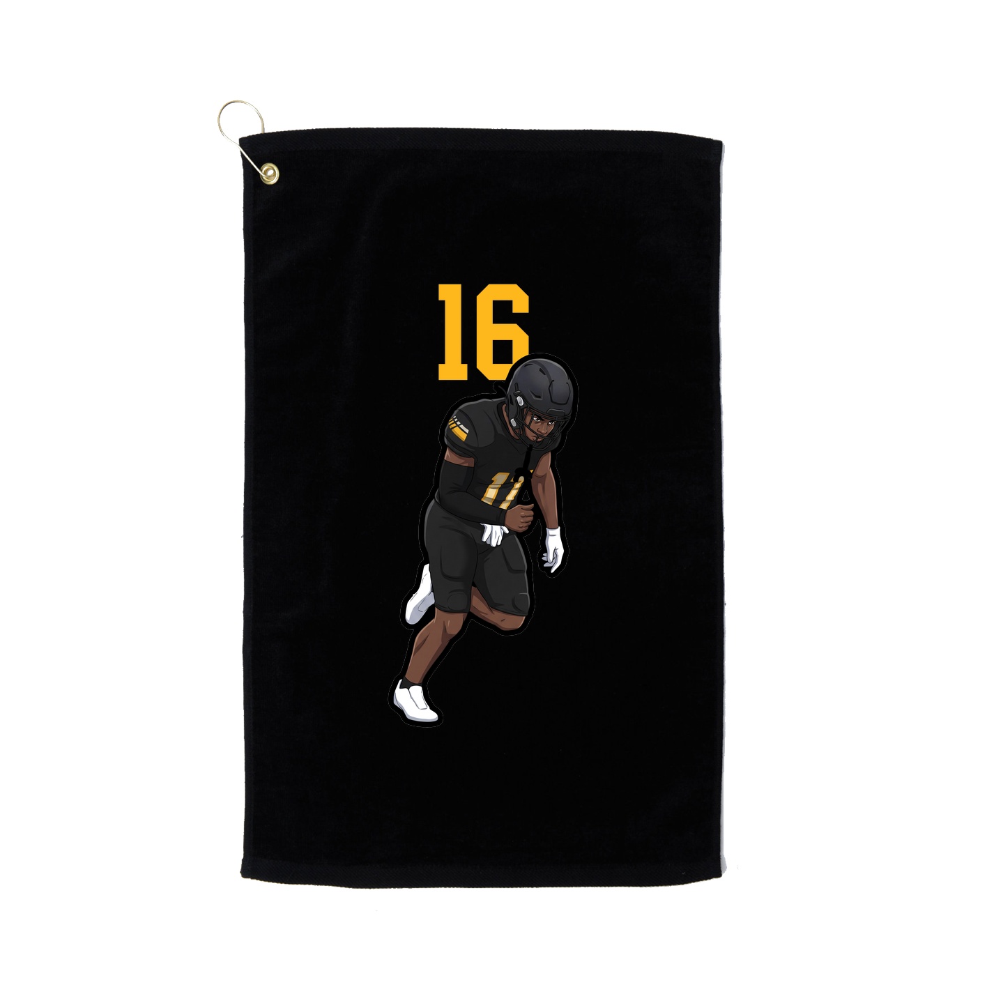 Golf Towel — Number Top in Black