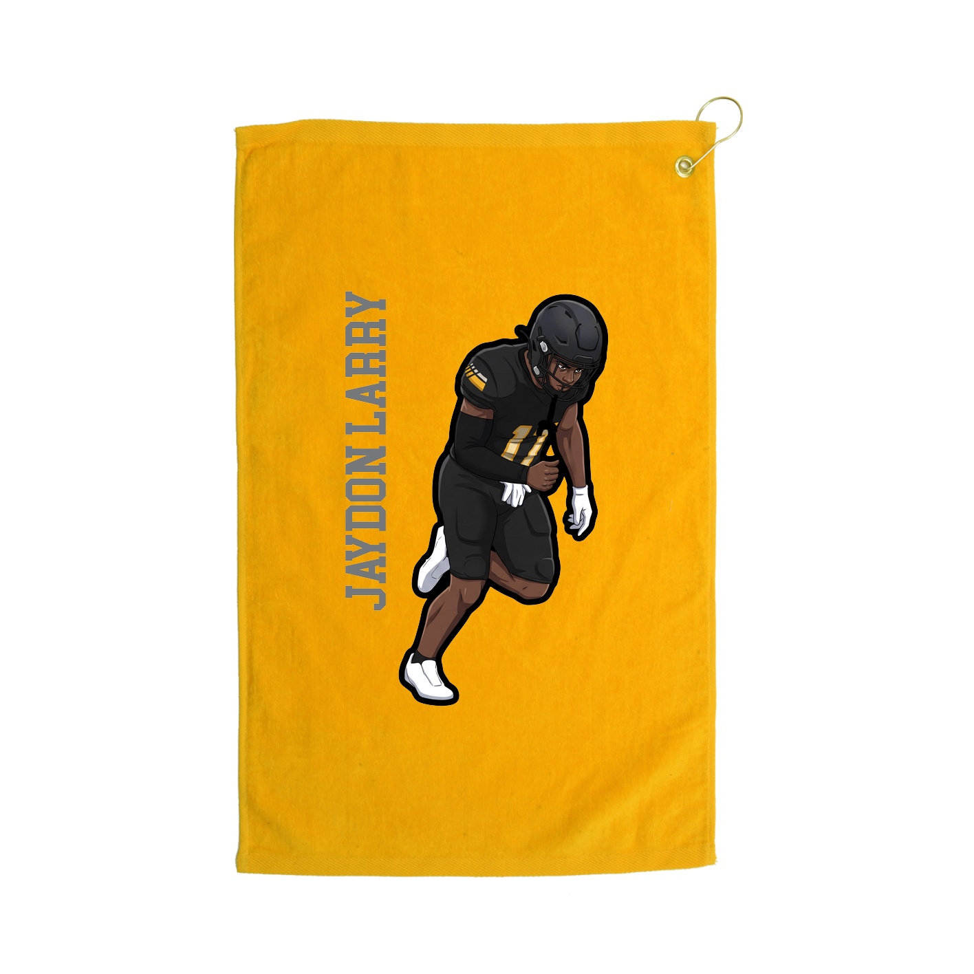 Golf Towel — Name Vertical in Gold