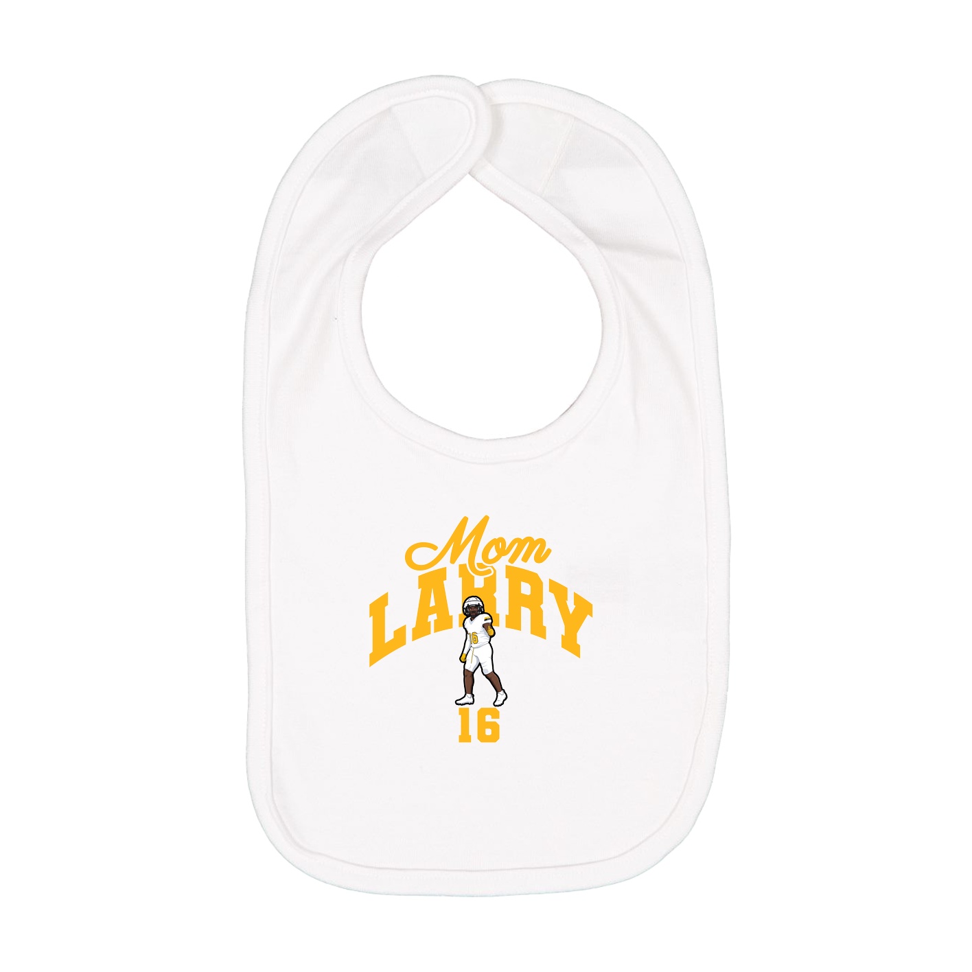 Infant Bib — Mothers Day Arch in White