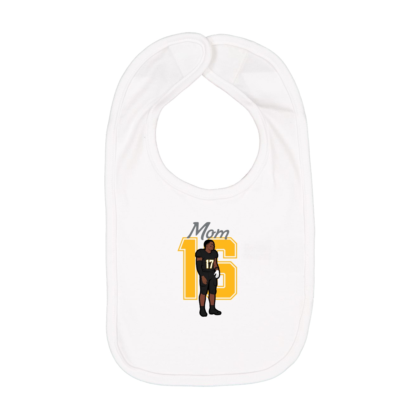 Infant Bib — Mothers Day Shirsey in White