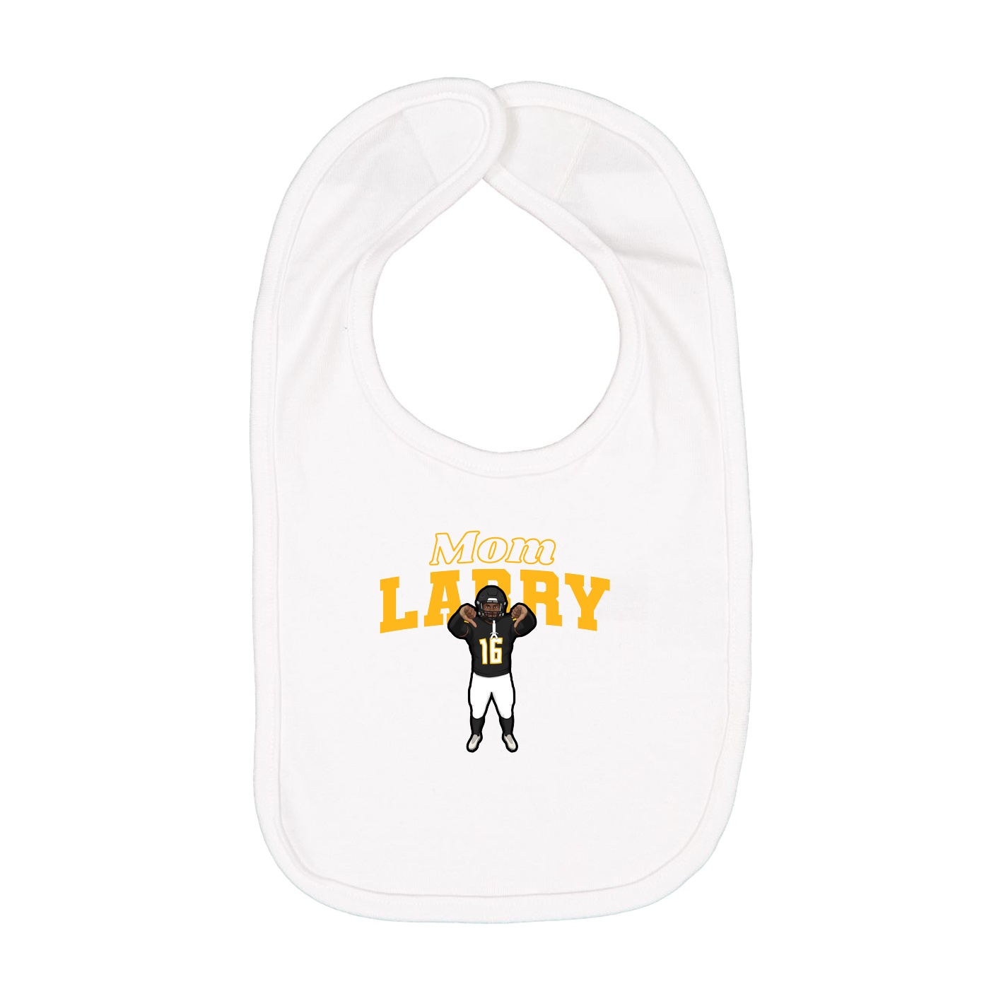Infant Bib — Mothers Day Block in White