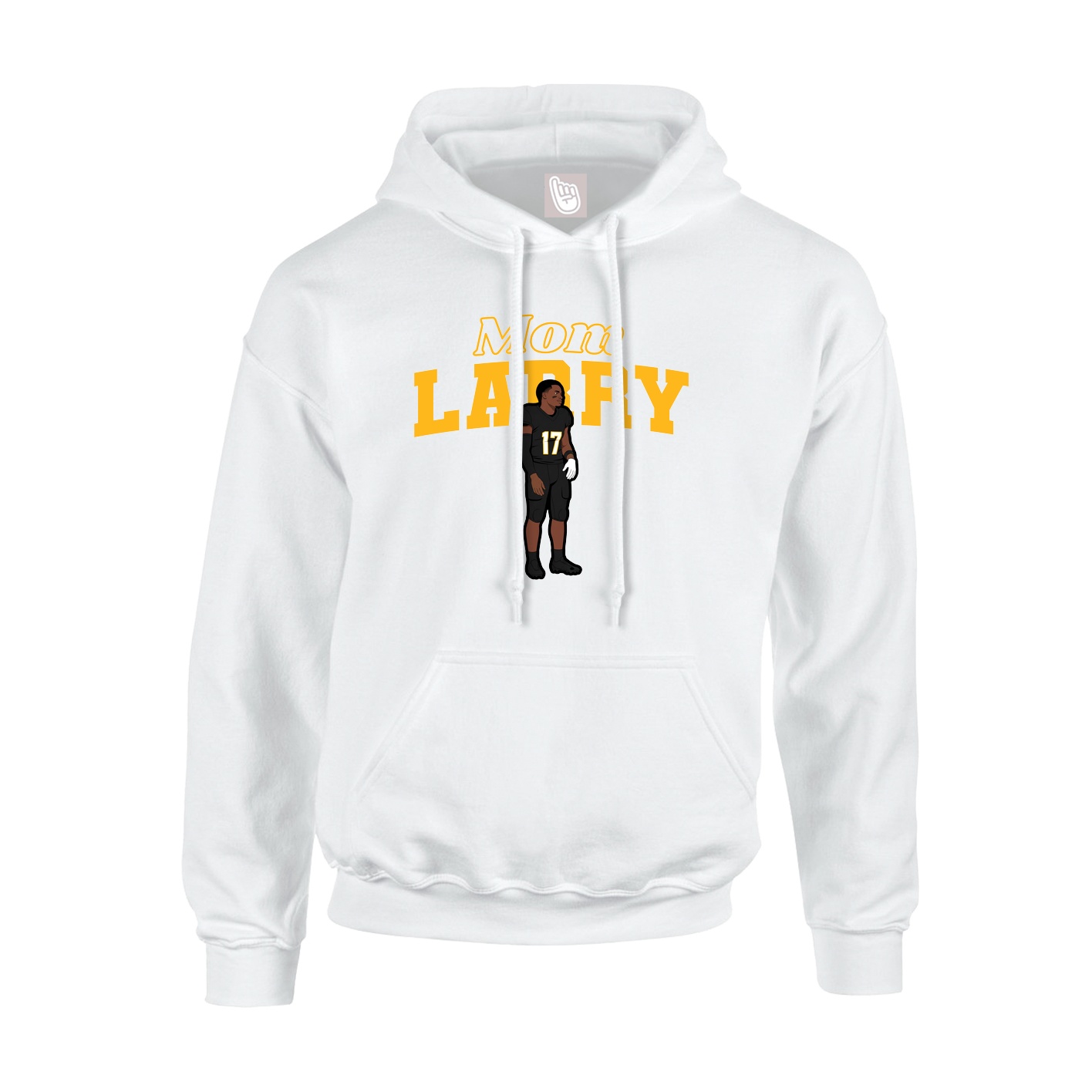 Youth Hoodie — Mothers Day Block in White