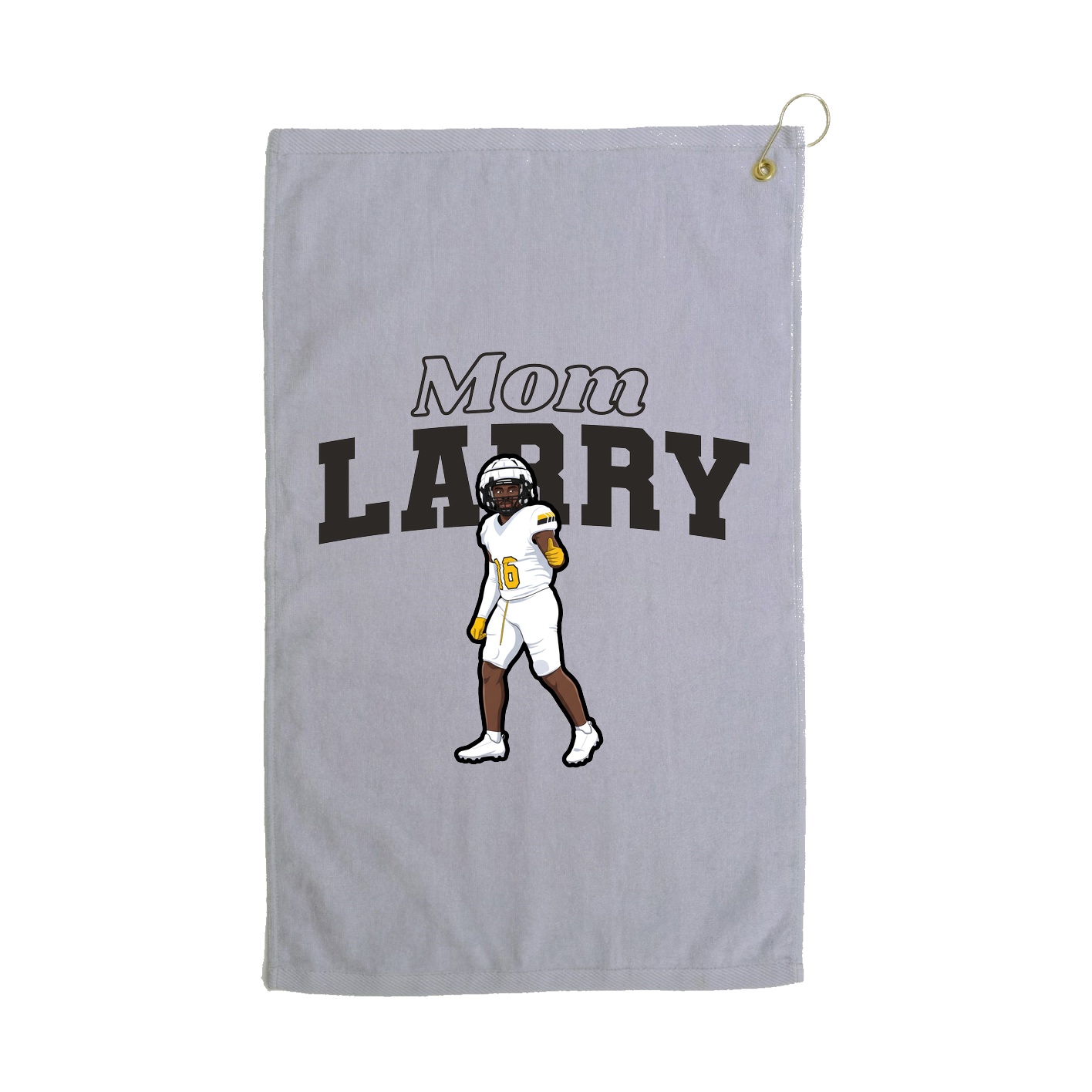 Golf Towel — Mothers Day Block in Grey