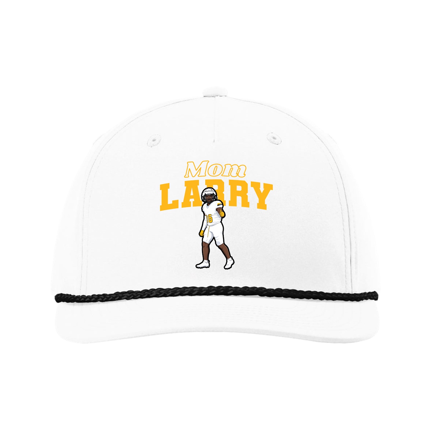 Five-Panel Classic Rope Cap — Mothers Day Block in White