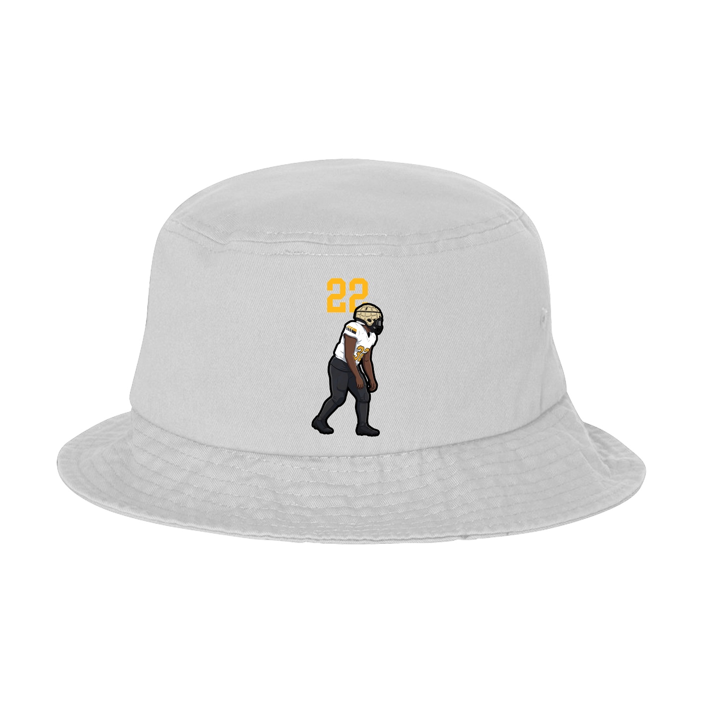 Bucket Cap — Number Top in White