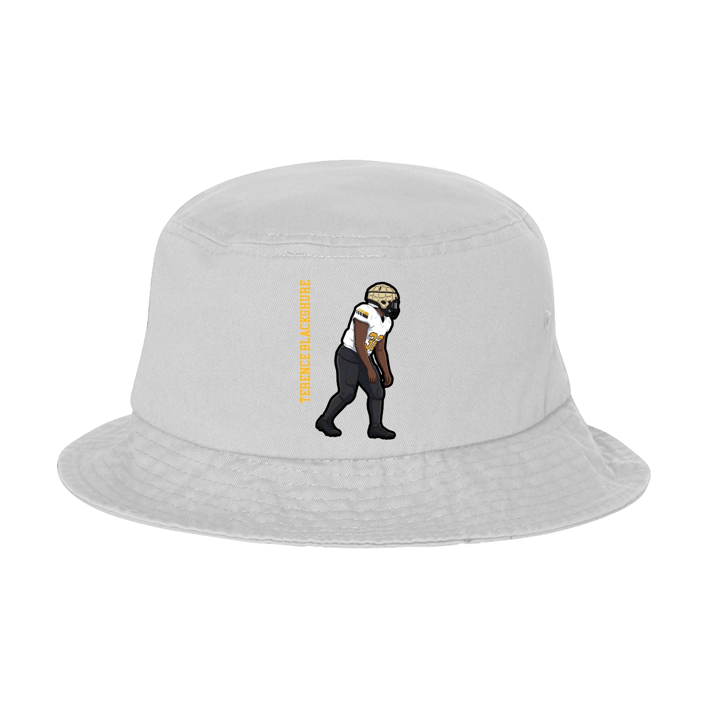 Bucket Cap — Name Vertical in White