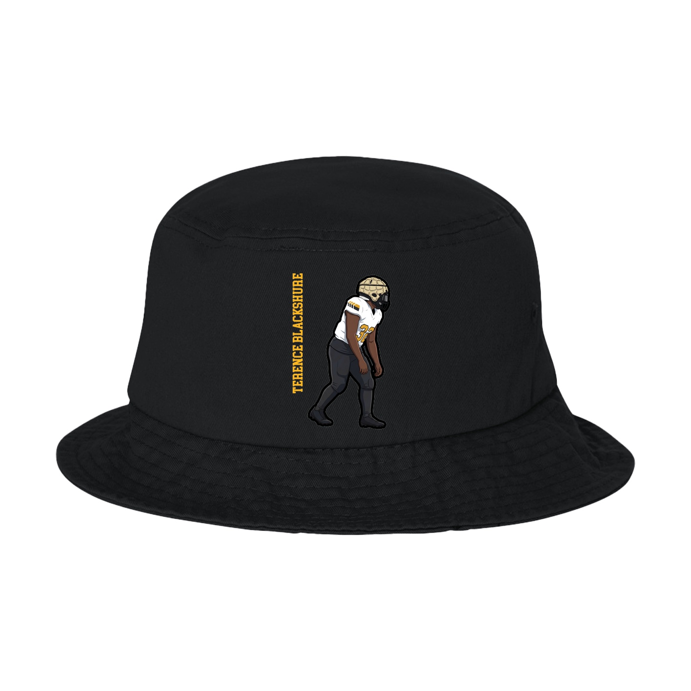 Bucket Cap — Name Vertical in Black
