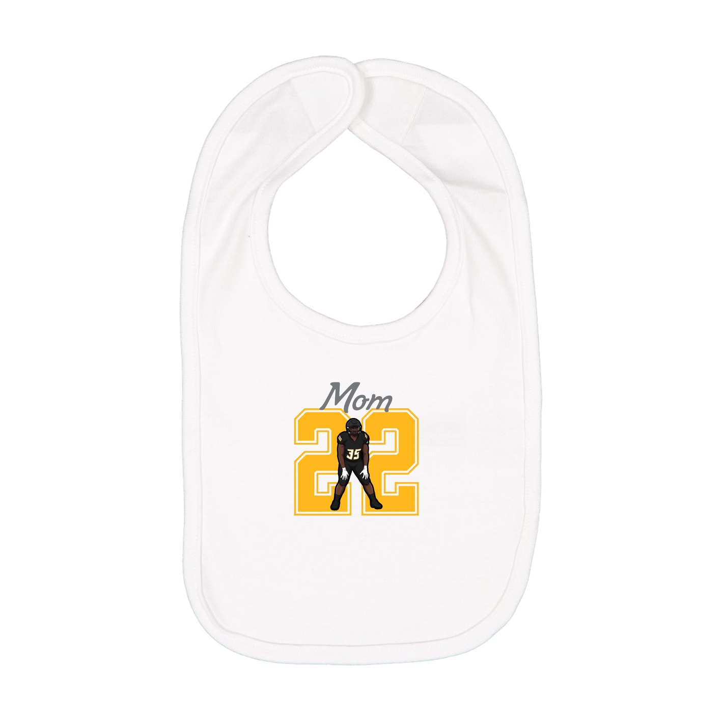 Infant Bib — Mothers Day Shirsey in White
