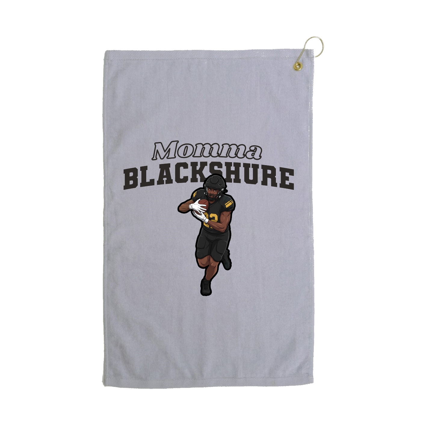 Golf Towel — Mothers Day Block in Grey