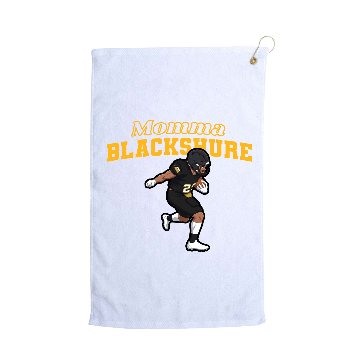 Golf Towel — Mothers Day Block in White