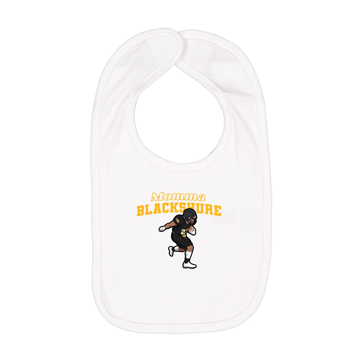 Infant Bib — Mothers Day Block in White
