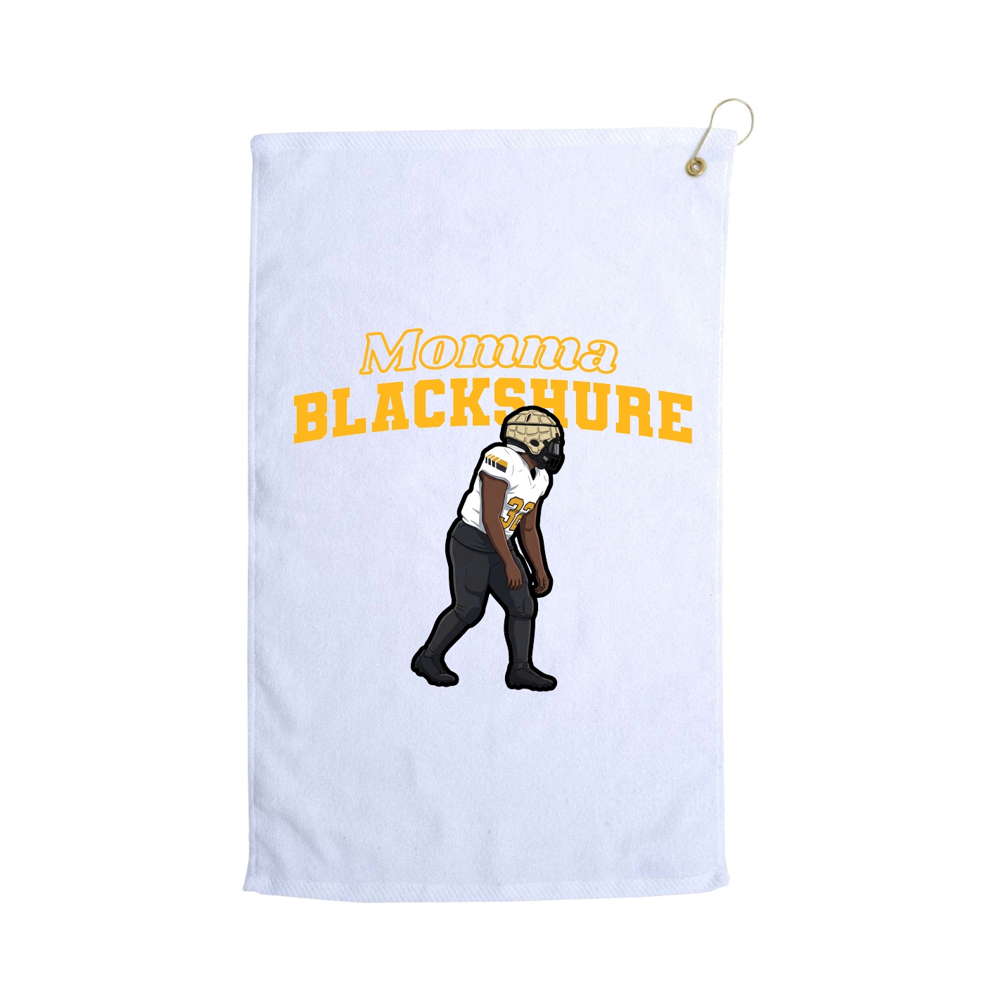 Golf Towel — Mothers Day Block in White