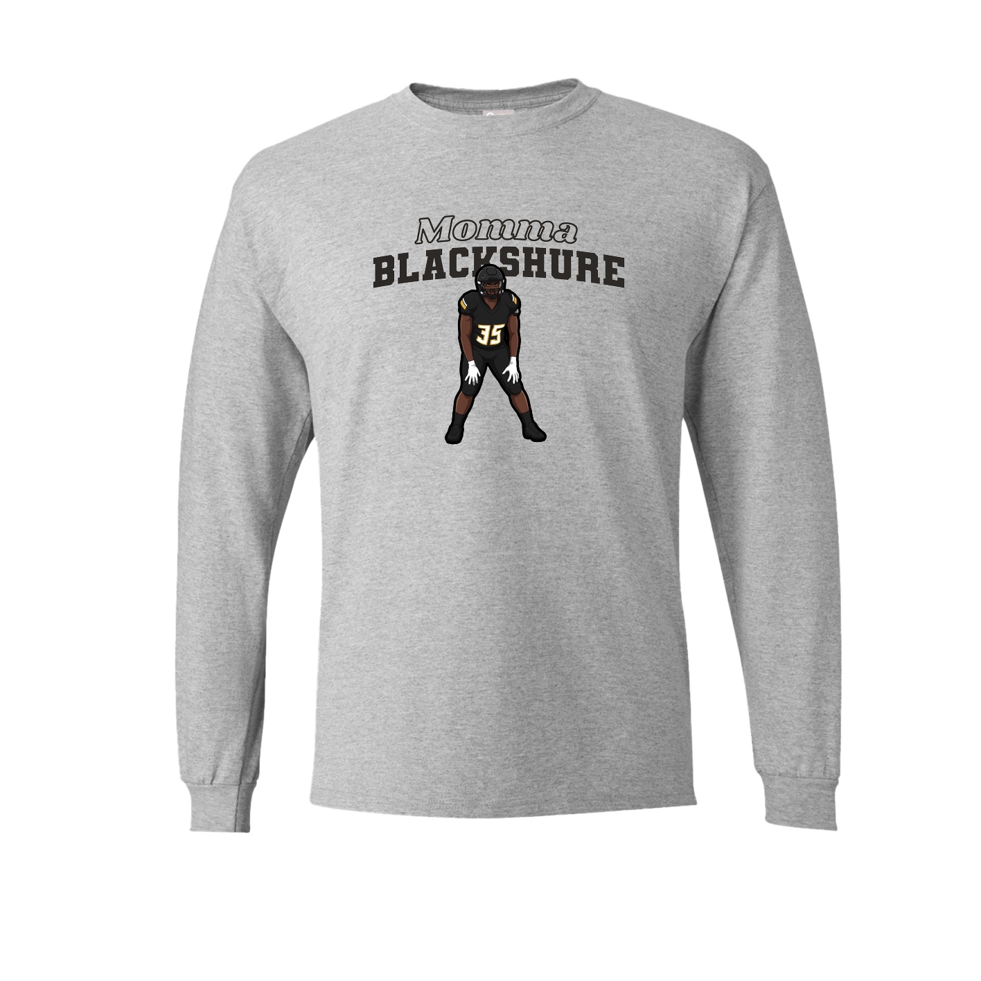 Long Sleeve Tee — Mothers Day Block in Grey