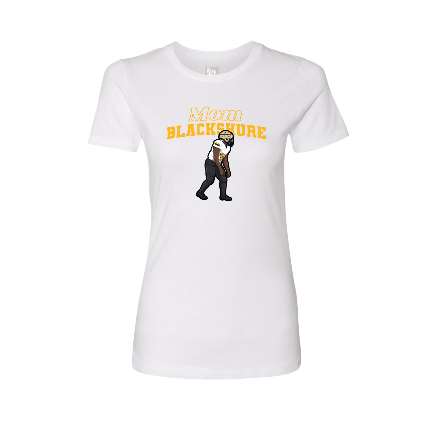 Womens Tee — Mothers Day Block in White