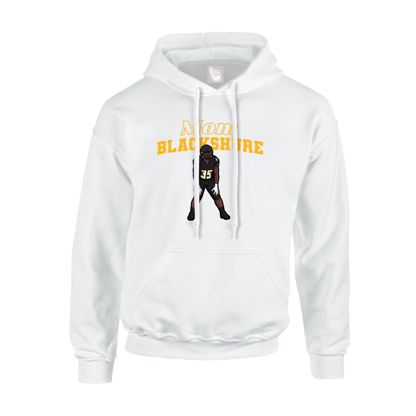 Youth Hoodie — Mothers Day Block in White