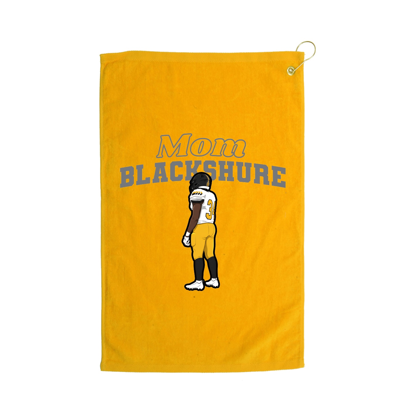 Golf Towel — Mothers Day Block in Gold