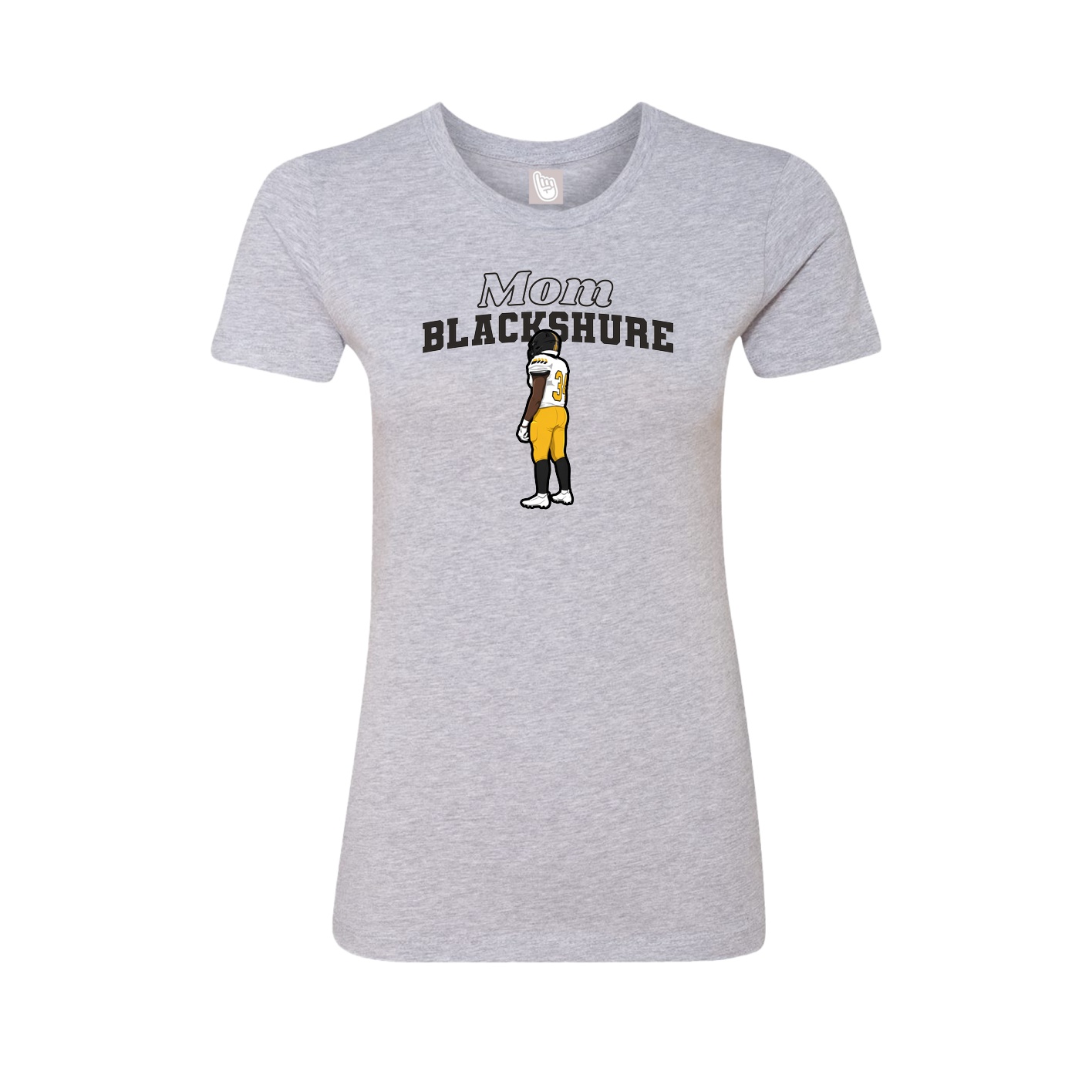 Womens Tee — Mothers Day Block in Grey