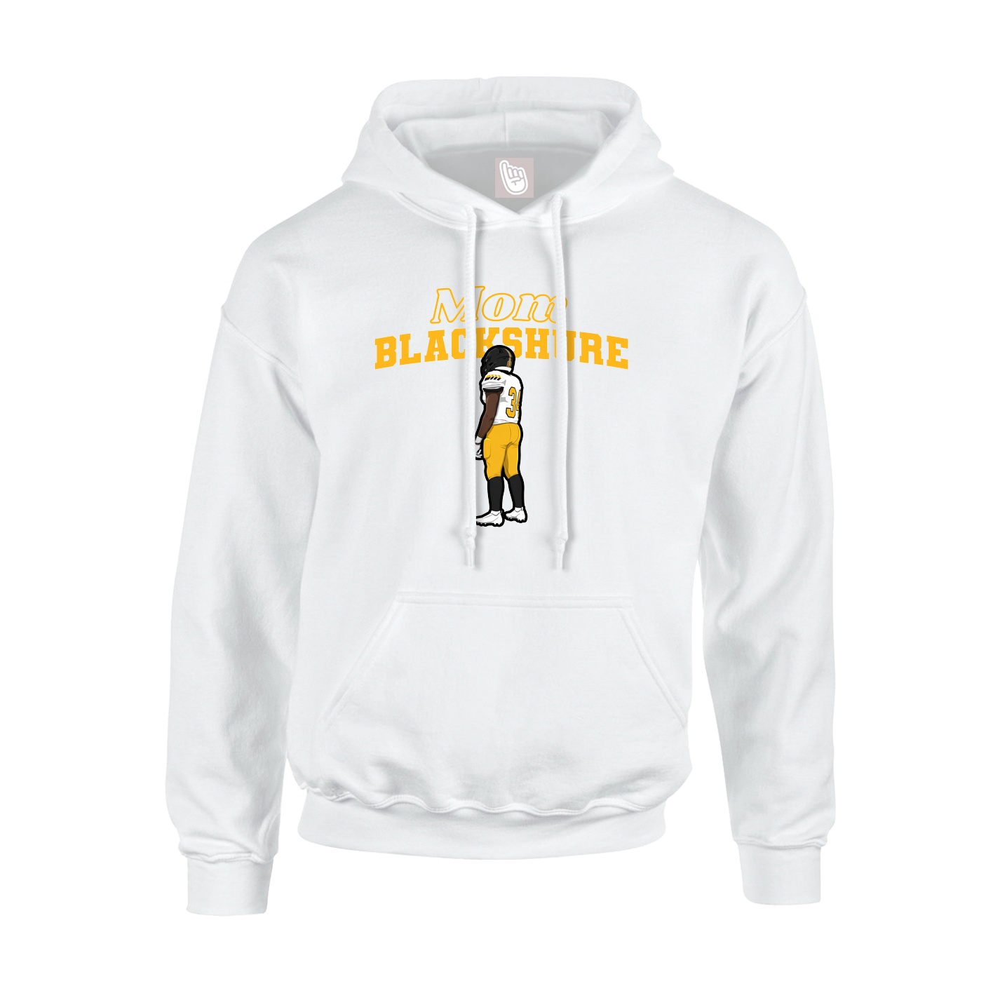 Youth Hoodie — Mothers Day Block in White