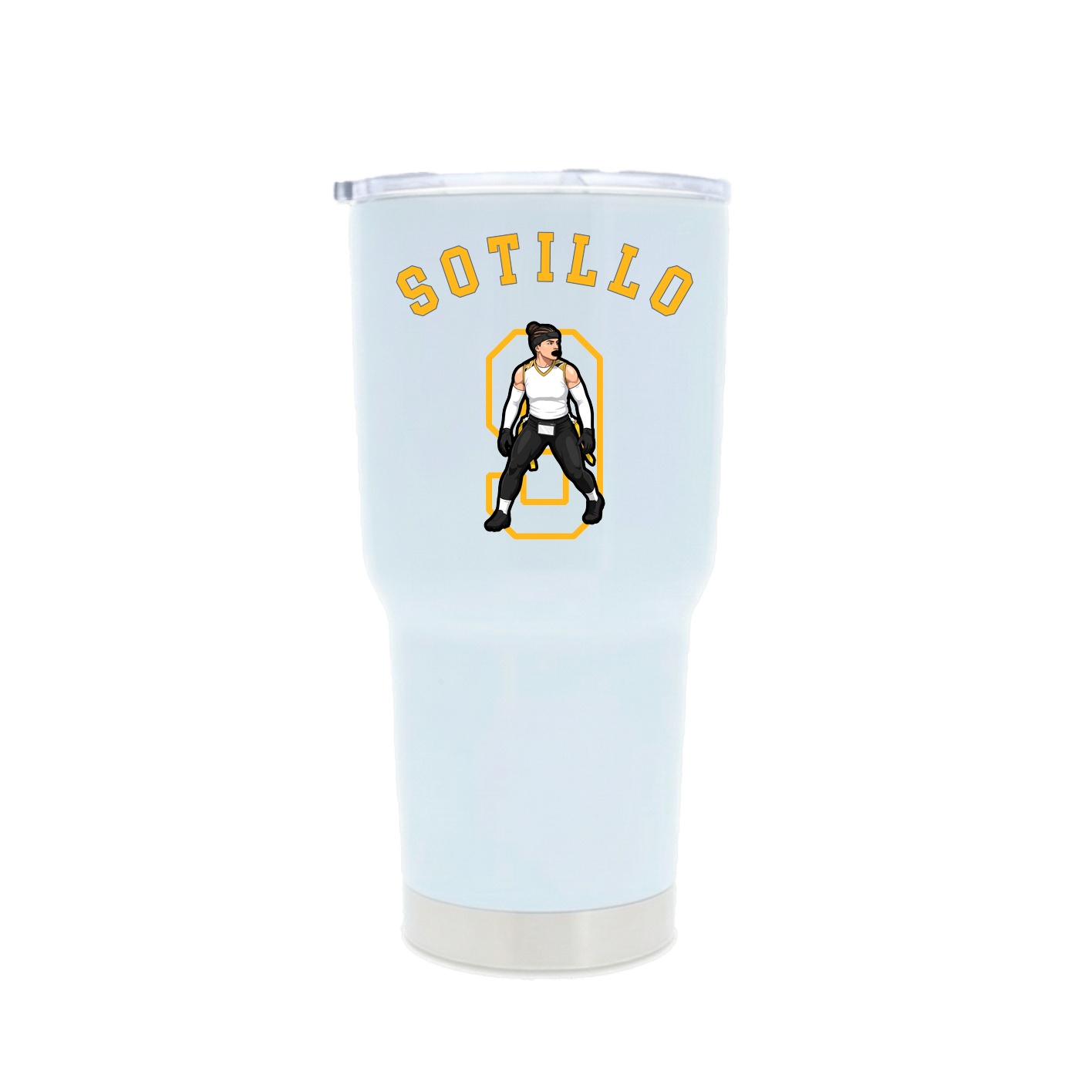 30oz Stainless Steel Tumbler — Shirsey Arch in White