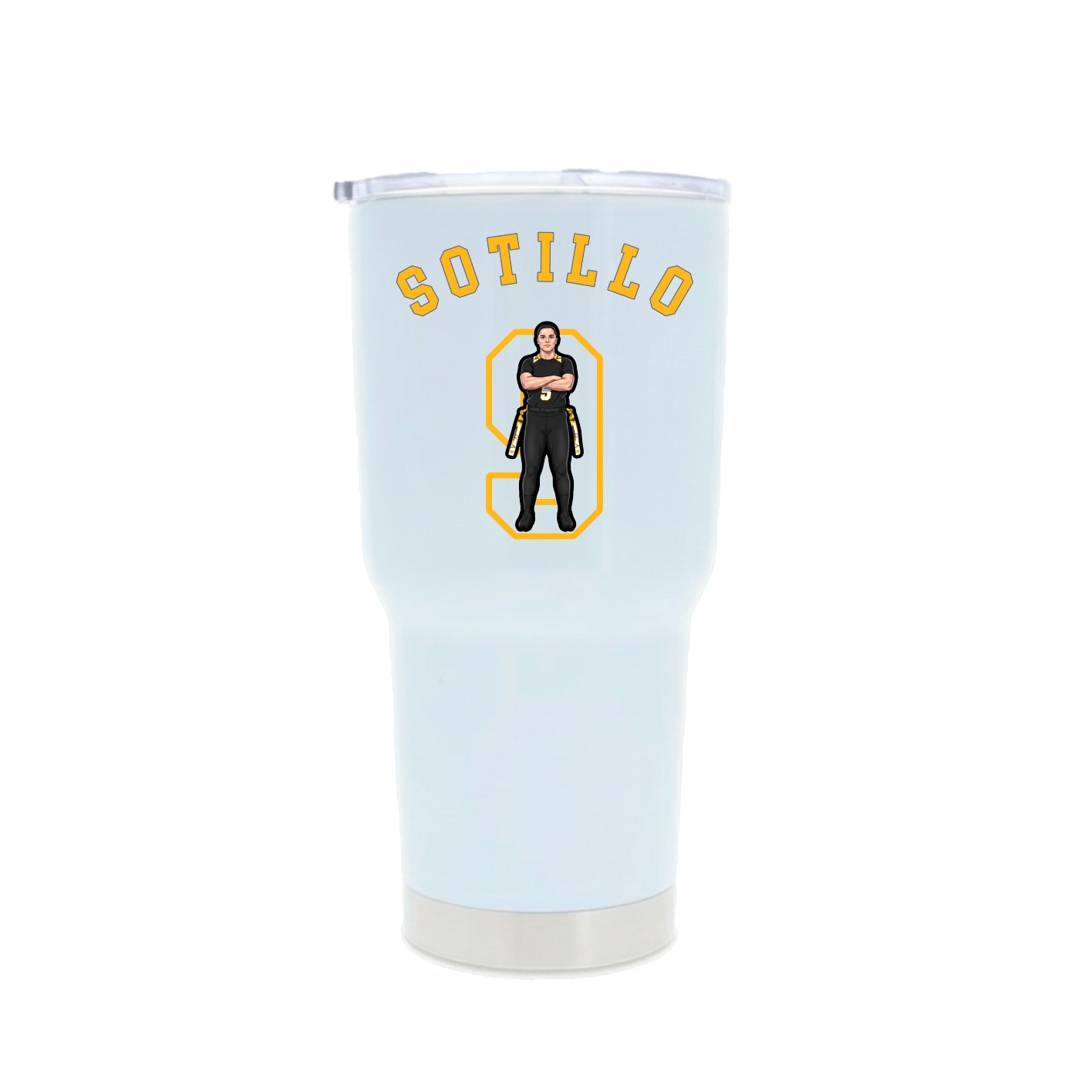 30oz Stainless Steel Tumbler — Shirsey Arch in White
