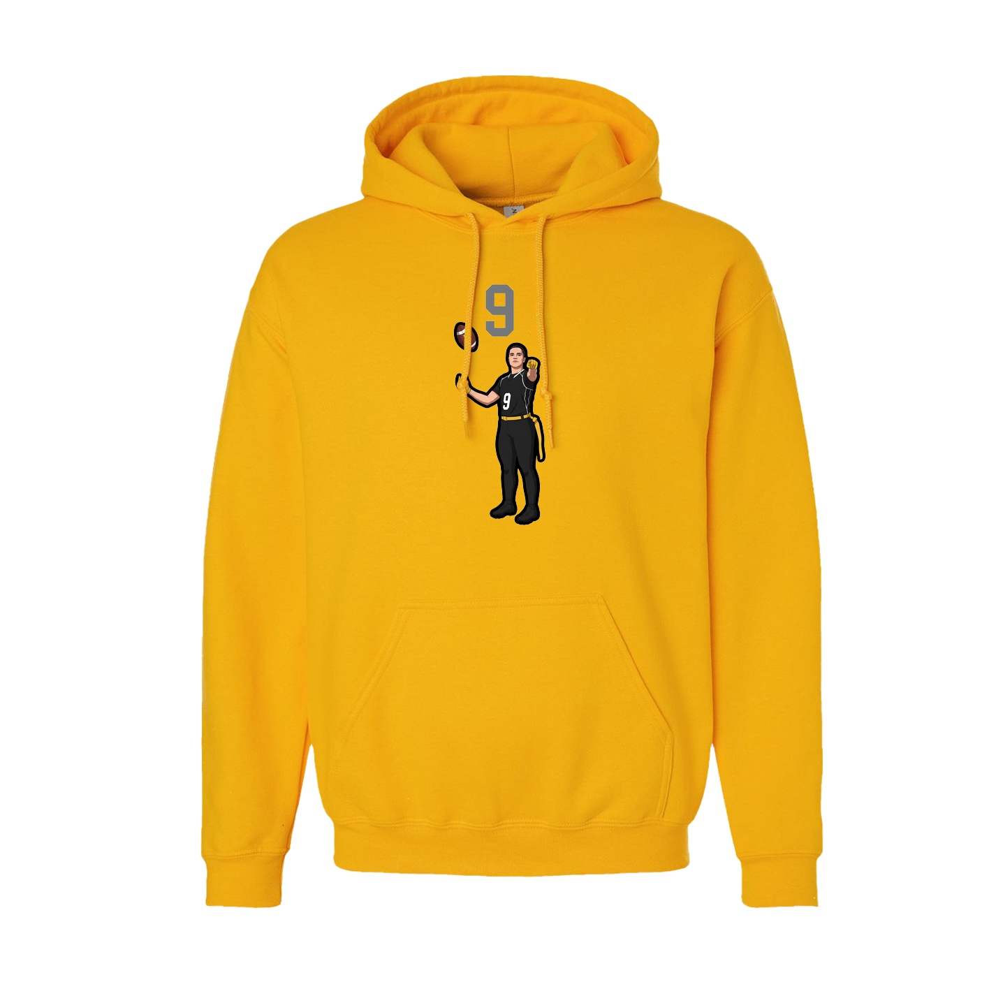 Hoodie — Number Top in Gold
