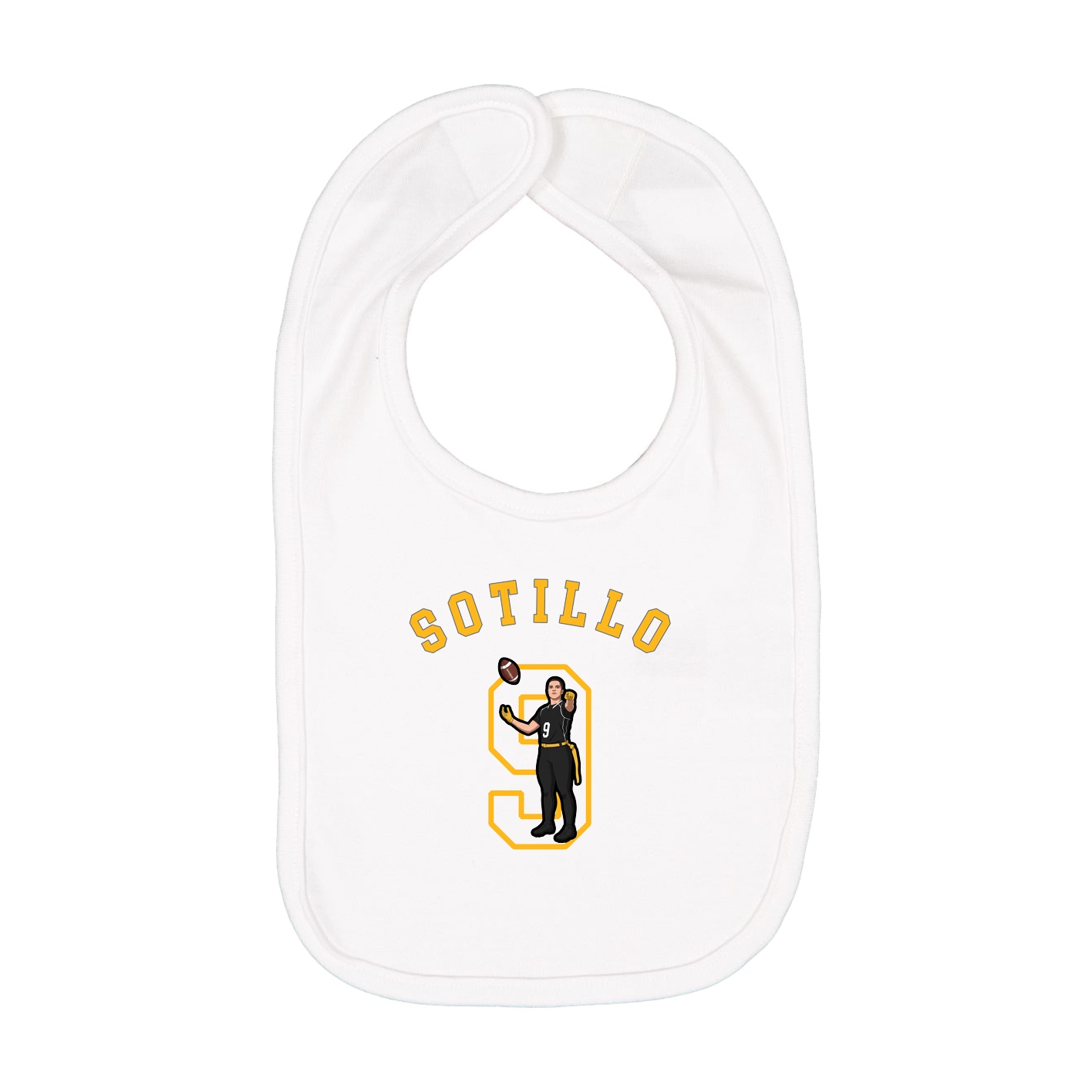 Infant Bib — Shirsey Arch in White