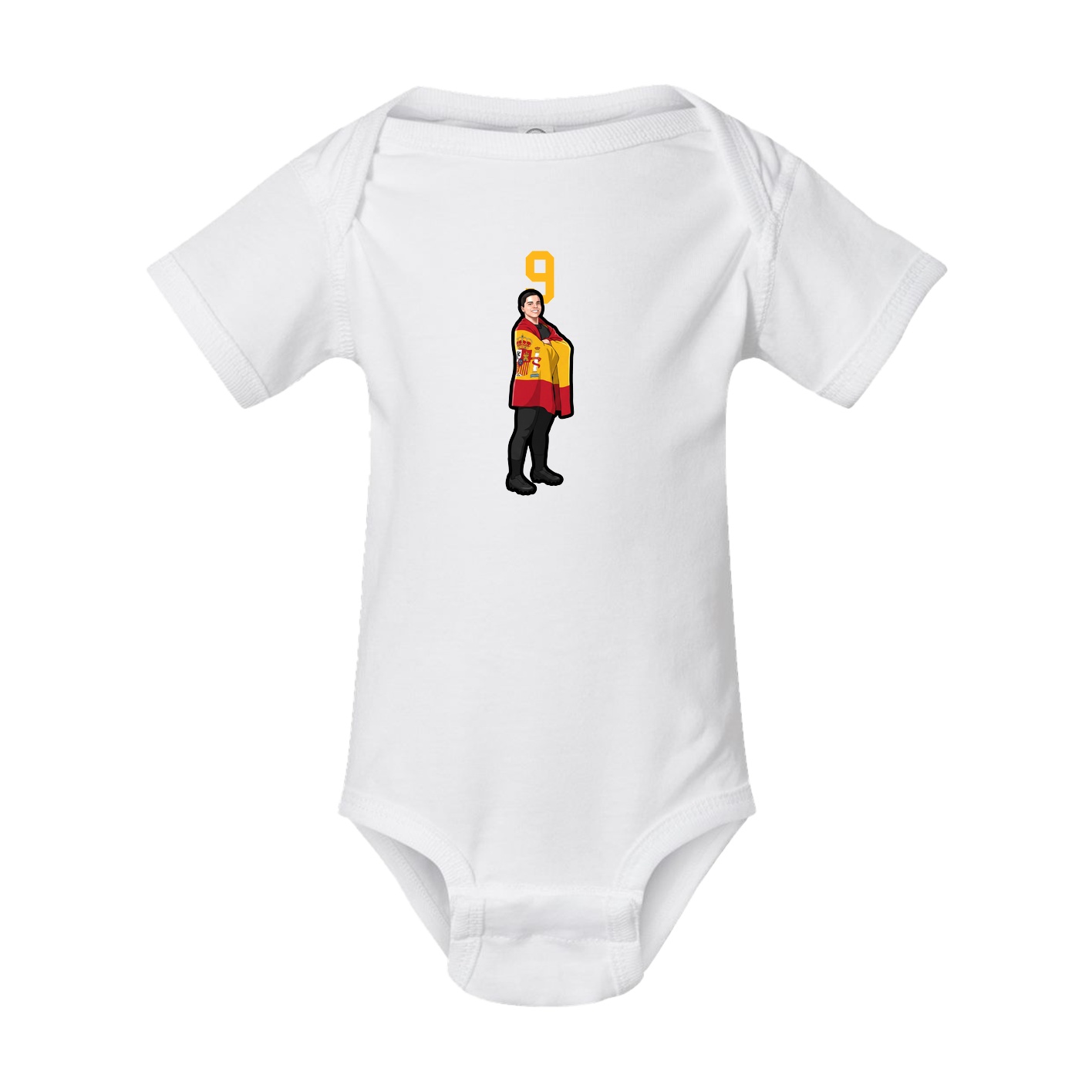Baby Onesie — Number Top in White