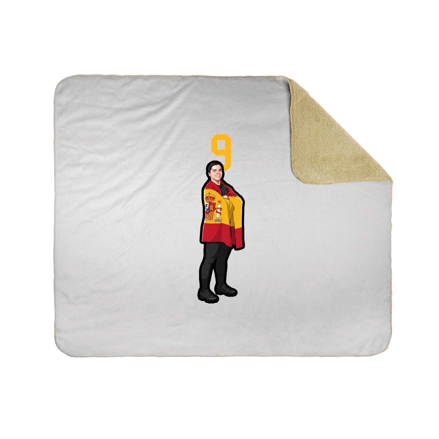 Throw Blanket — Number Top in White