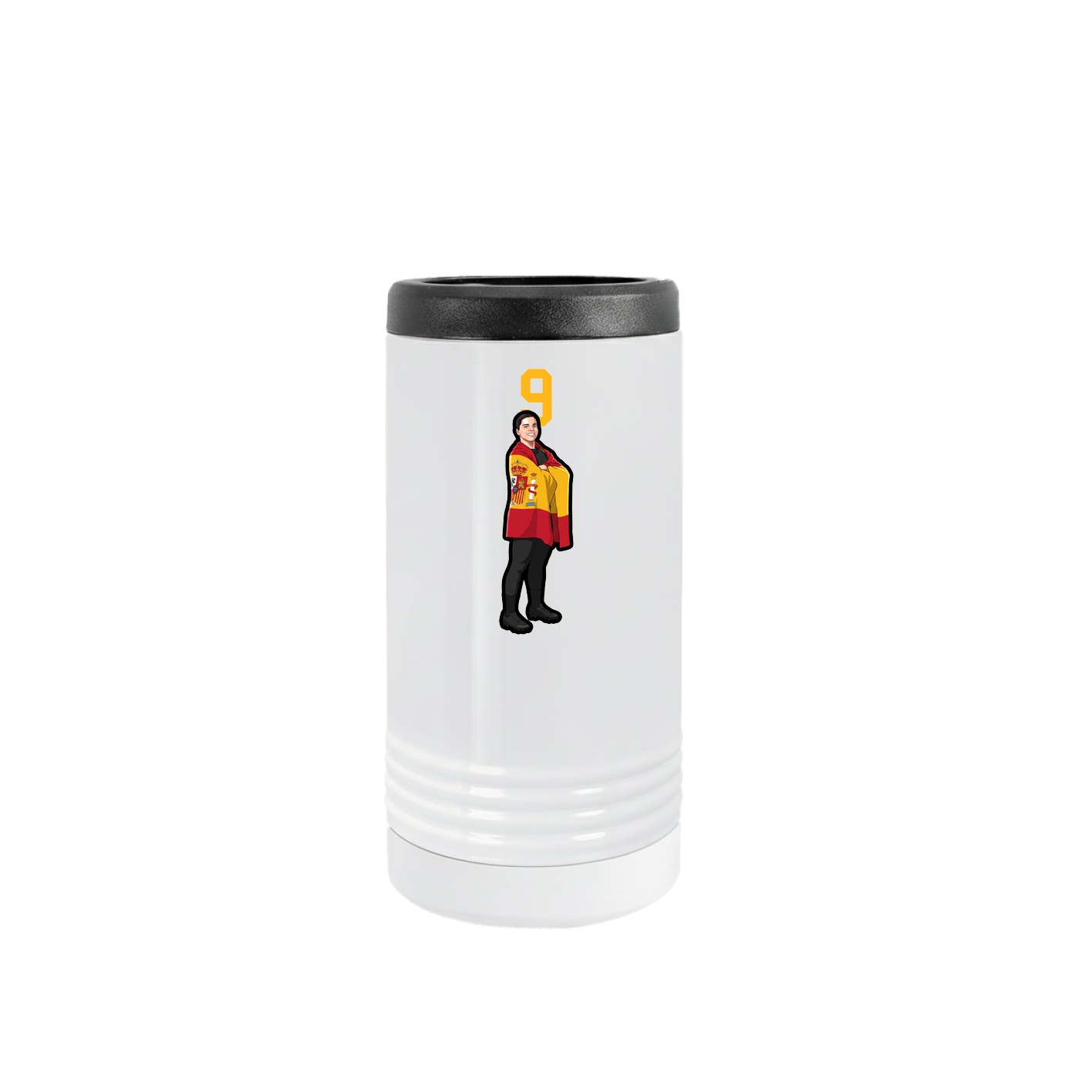 Slim Beverage Holder — Number Top in White
