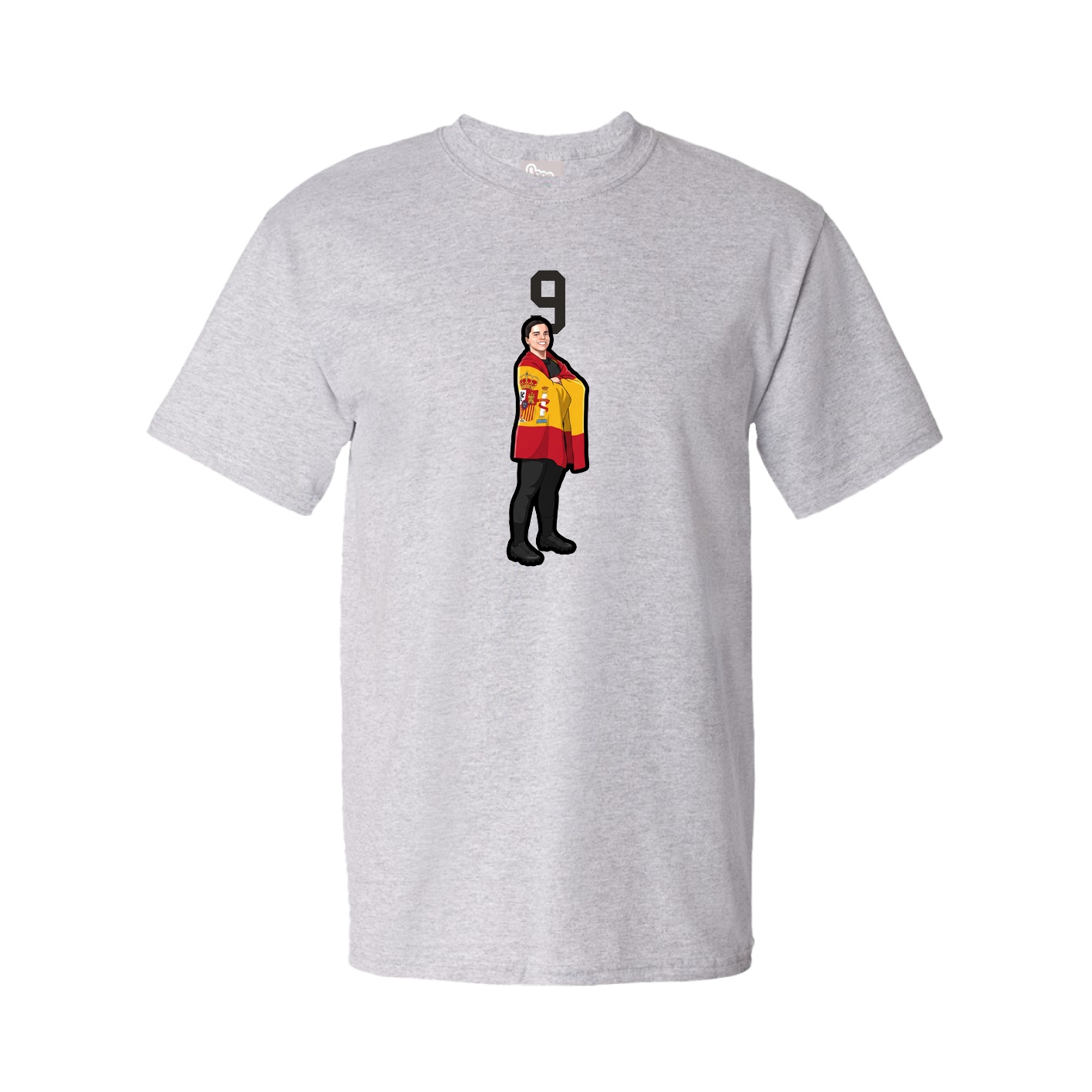 Youth Tee — Number Top in Grey